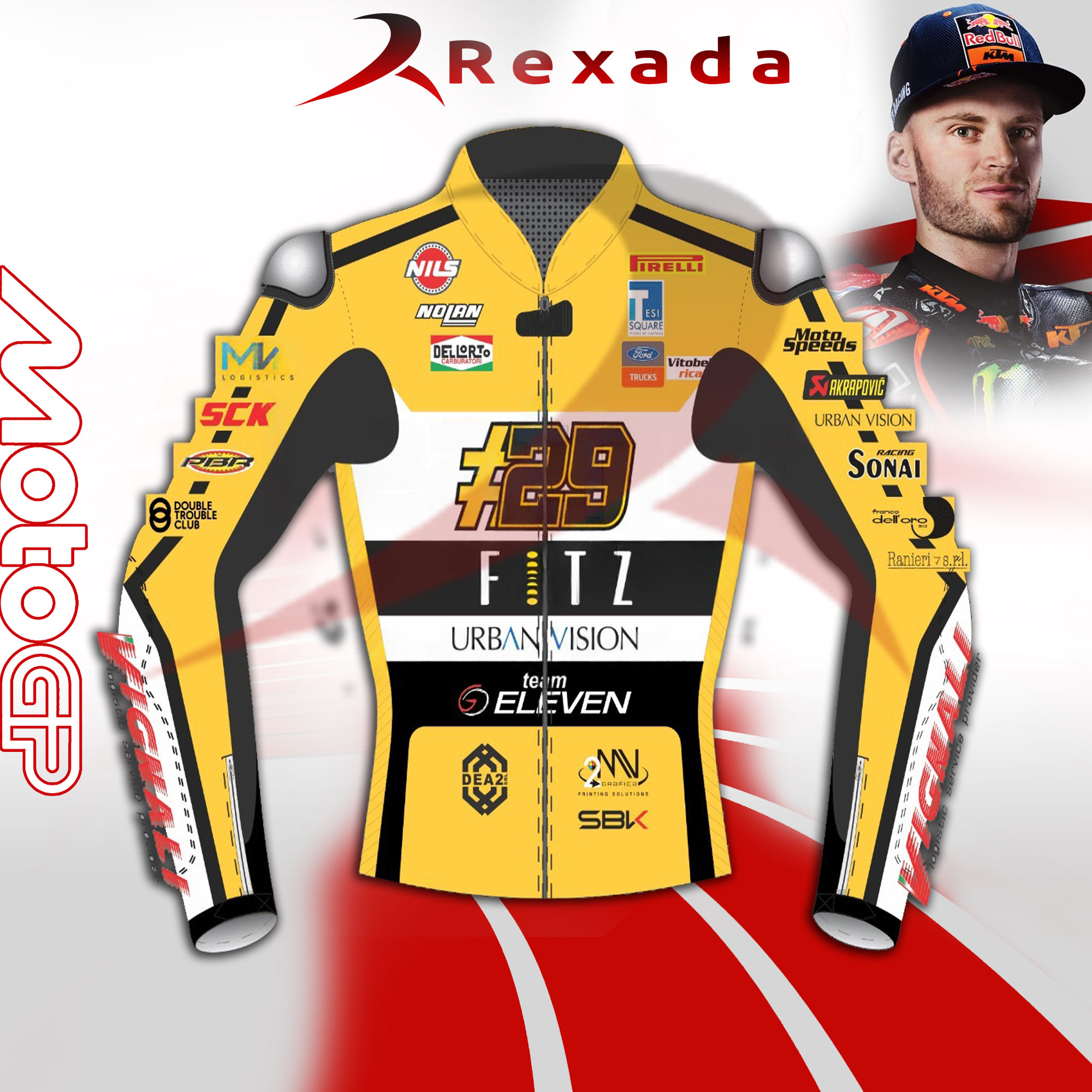 Yellow Moto Jacket Andrea Iannone Ducati WSBK 2024