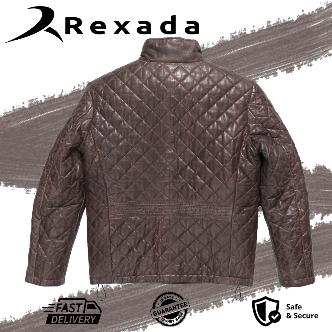 Brown Summit Quilted Leather Jacket – Men’s Classic Style