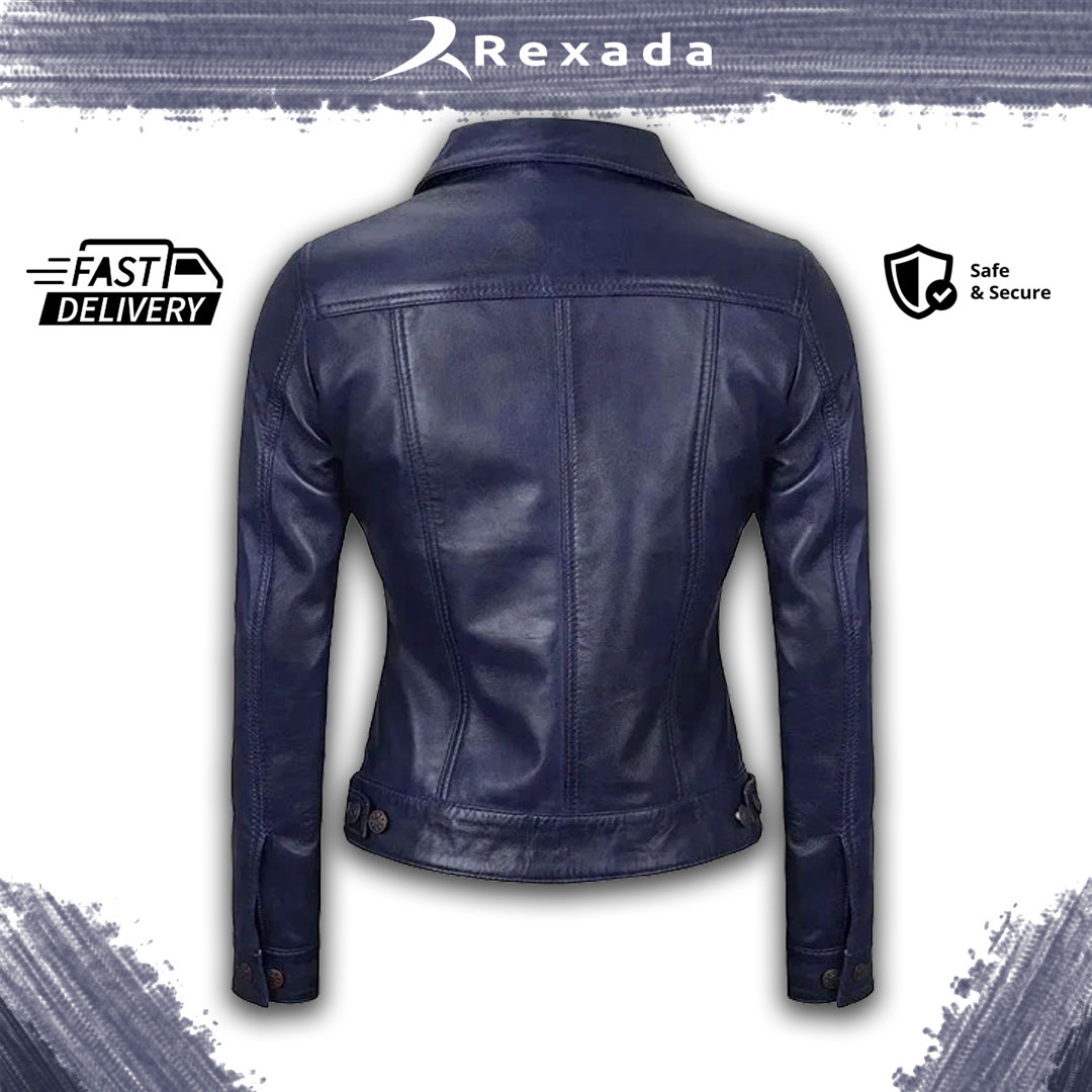 Rexada Savannah Women’s Leather Trucker Jacket – Effortless Style. Timeless Craftsmanship.