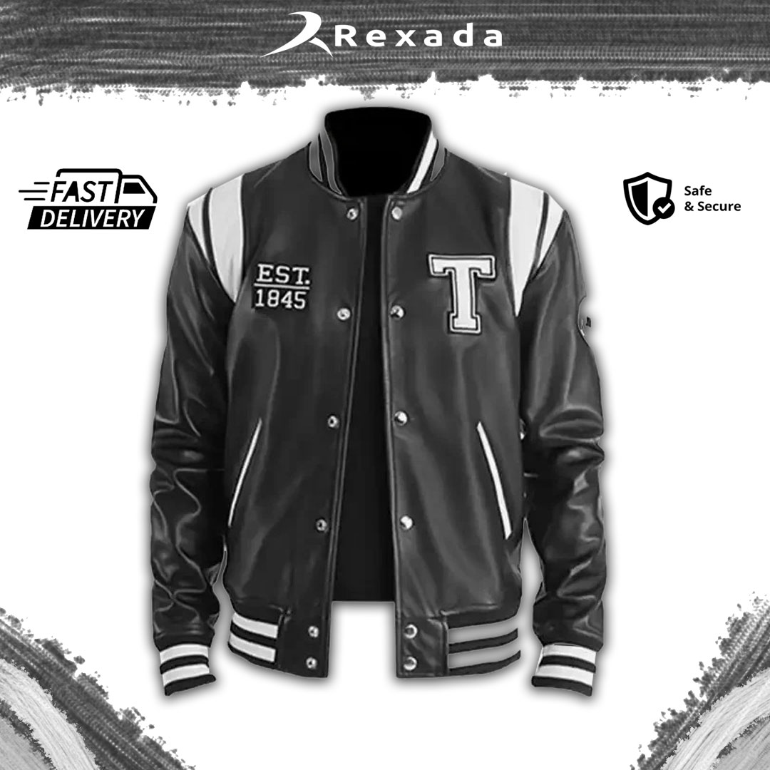 Rexada Texas Varsity Leather Jacket embodies the modern woman’s fearless spirit.