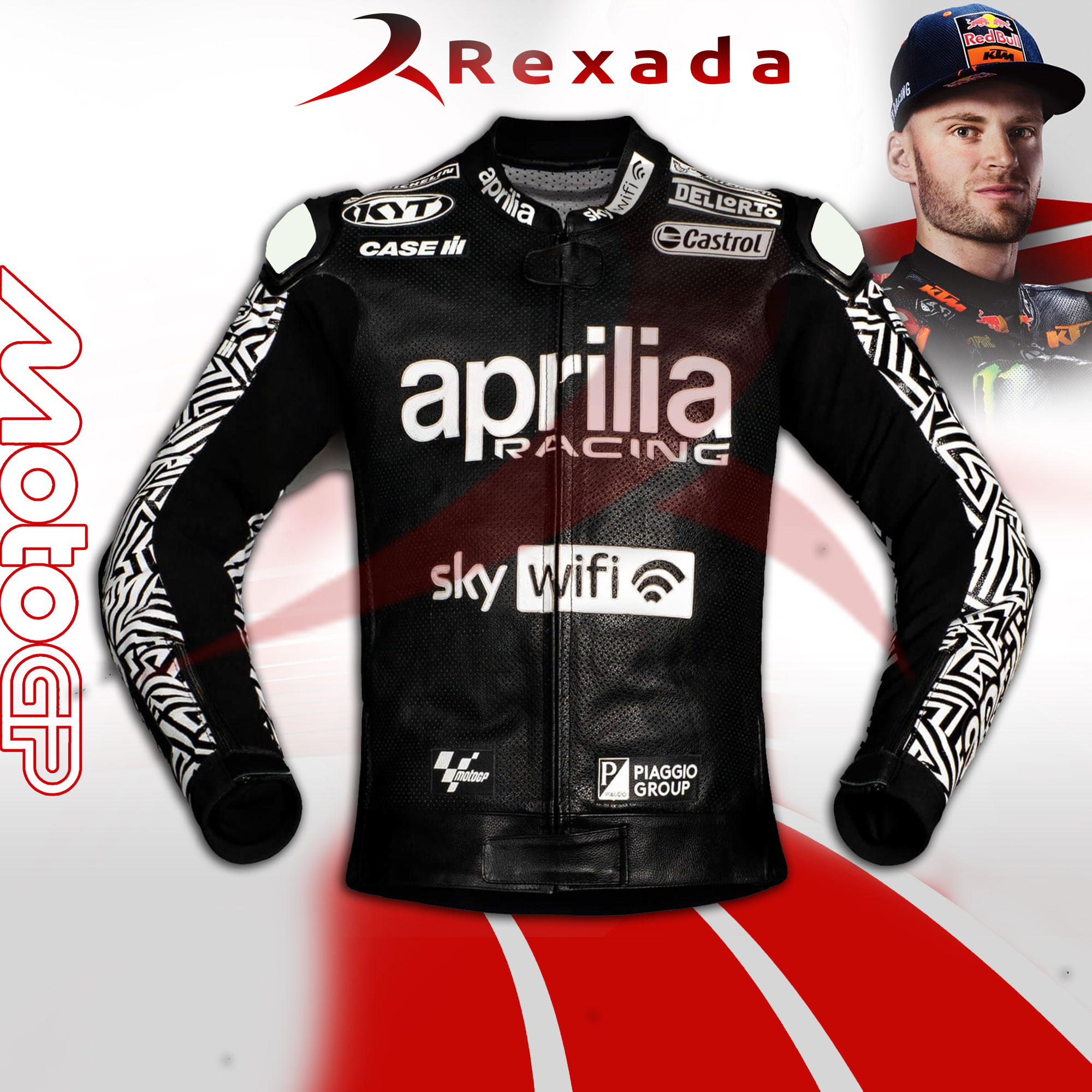 Leather Moto Jacket Jorge Martin Aprilia MotoGP 2025