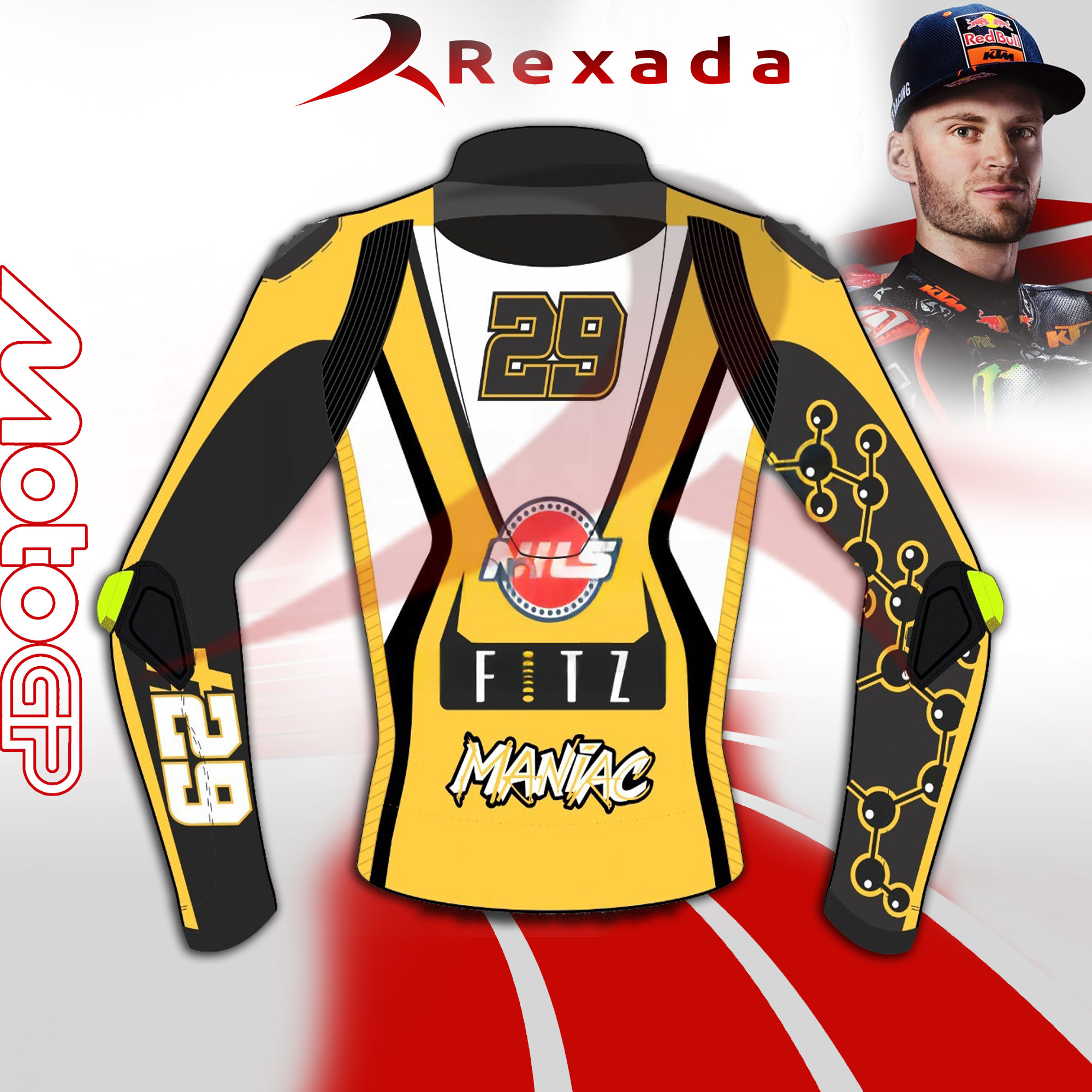 Yellow Moto Jacket Andrea Iannone Ducati WSBK 2024