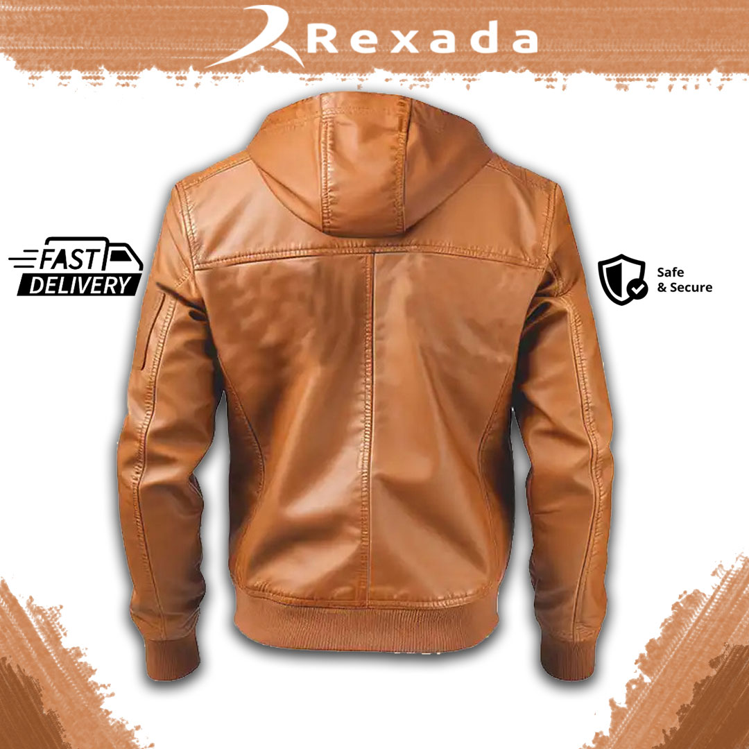 Rexada Lurea Women’s Real Leather Bomber Jacket – Modern Elegance Meets Streetwear