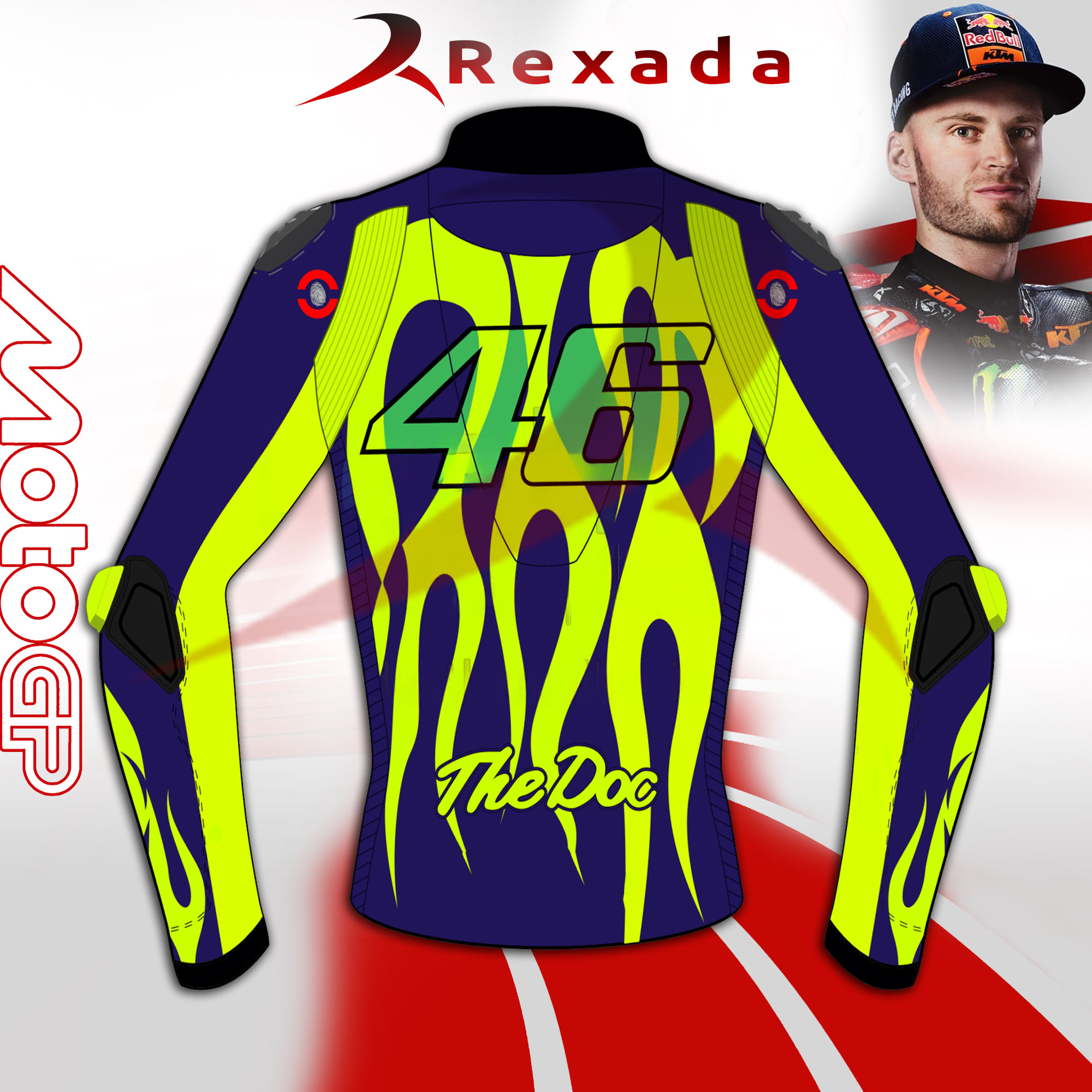 Valentino Rossi Yamaha Motorbike Jacket Blue MotoGP 2024