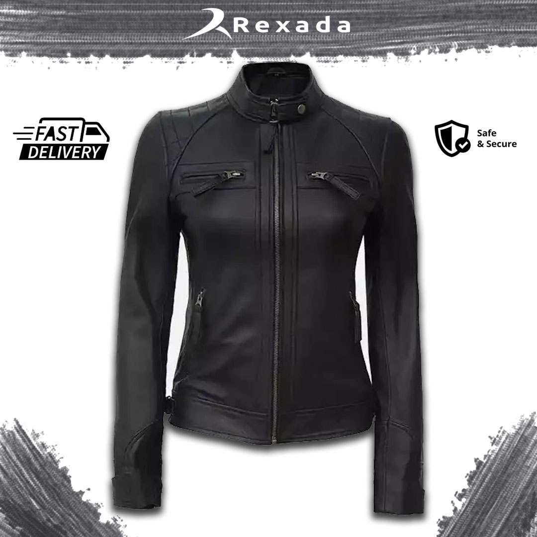 Rexada Nova Women’s Quilted Leather Blazer – Chic. Confident. Timeless.