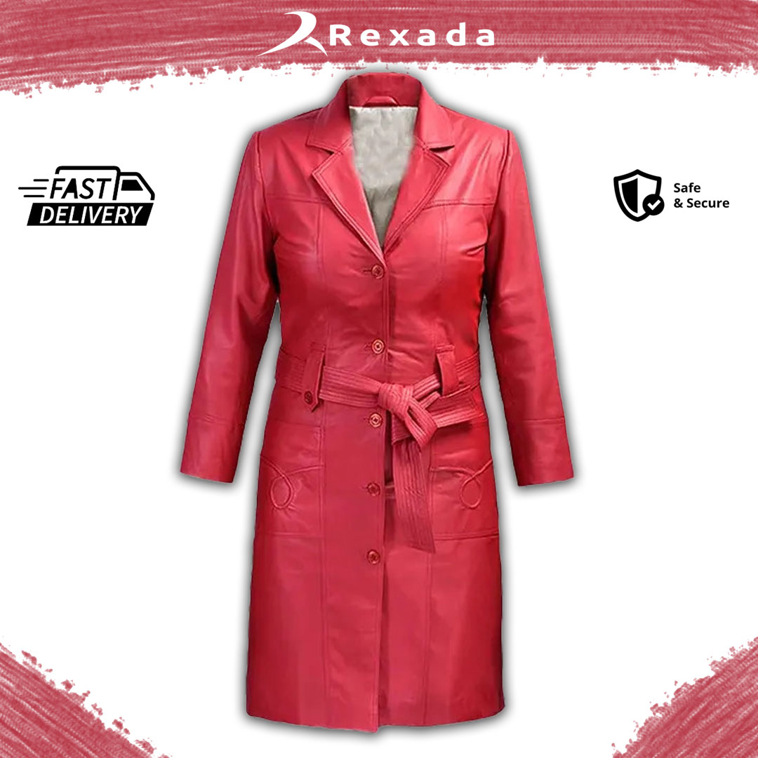 Radiate elegance with the Rexada Celeste Luxe Leather Coat — a stunning embodiment of grace, craftsmanship, and timeless allure.