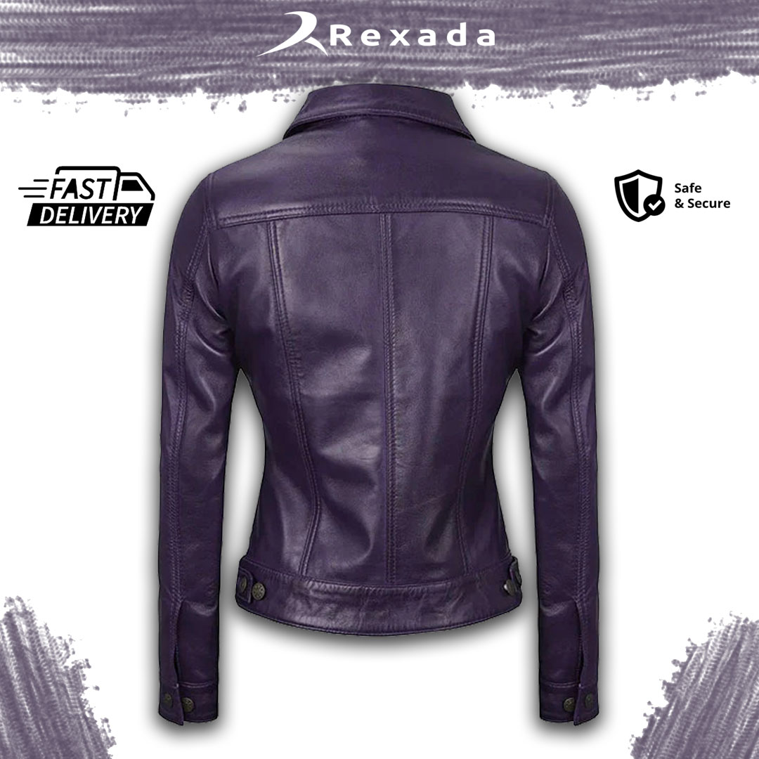 Rexada Canyon Women’s Leather Trucker Jacket – Rugged. Timeless. Empowered.