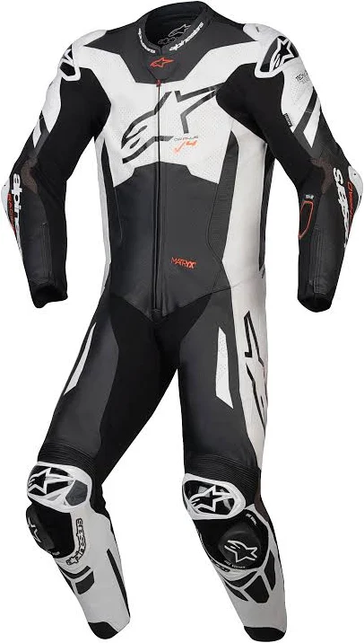 Alpinestars Missile V2 Leather Racing Suit | CE Certified One-Piece Motorcycle Suit | Track & Road Riding