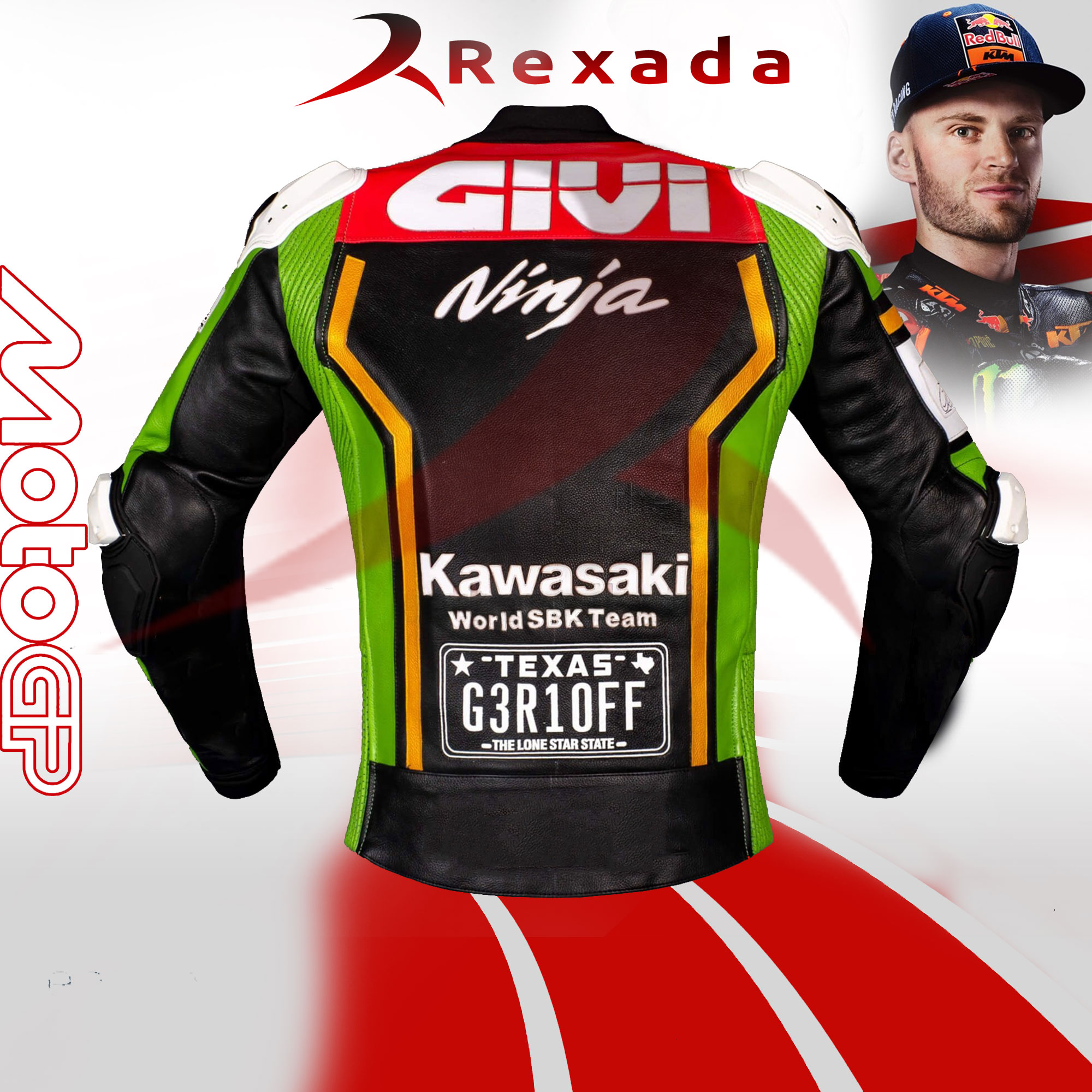 Leather Kawasaki Jacket Garrett Gerloff SBK 2025