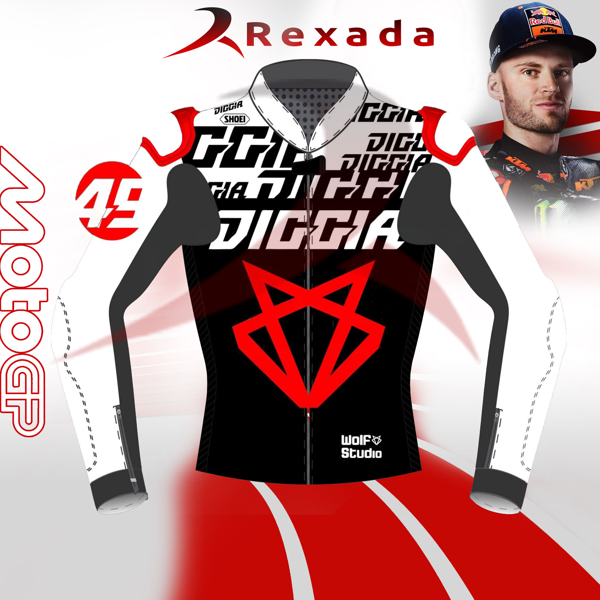 Black White Motorcycle Jacket WT 2023