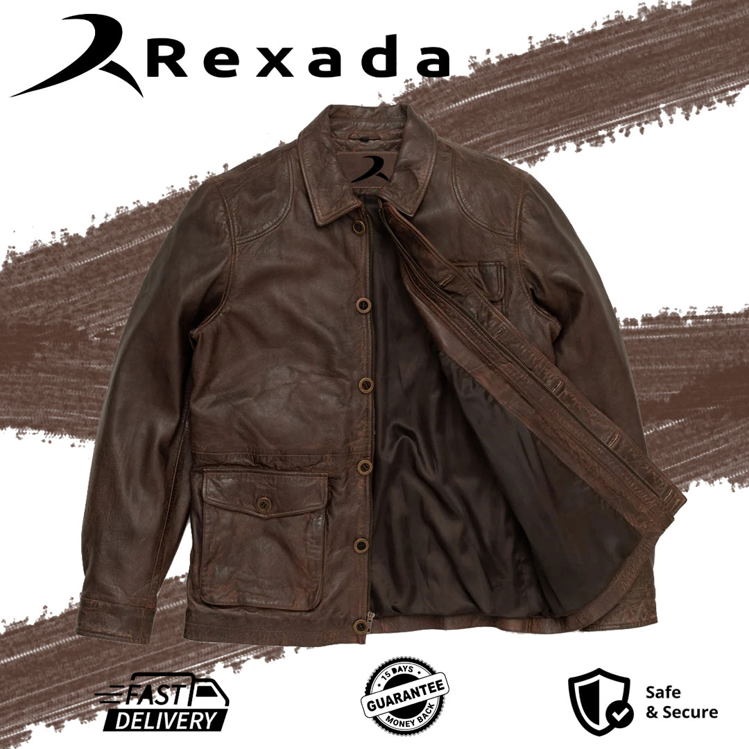 Vintage Brown Outlander Leather Jacket | Rexada