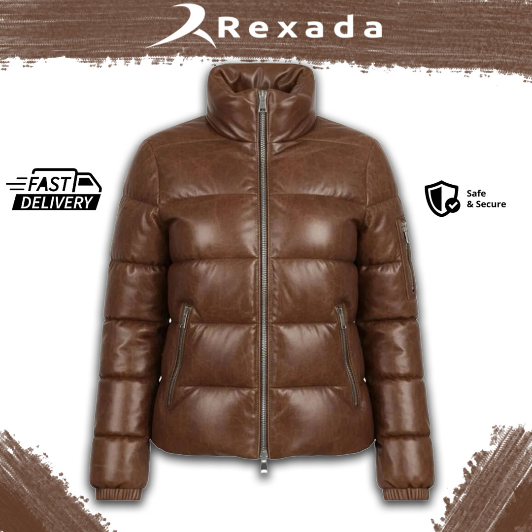 Rexada Lyra Puffer Jacket – Women’s Gloss Quilted Outerwear