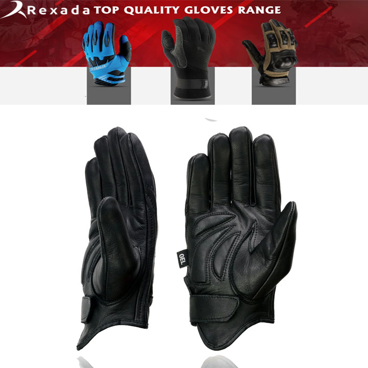 Reflective Skull’ Motorcycle Hand Gloves W/Gel Padded Palm 