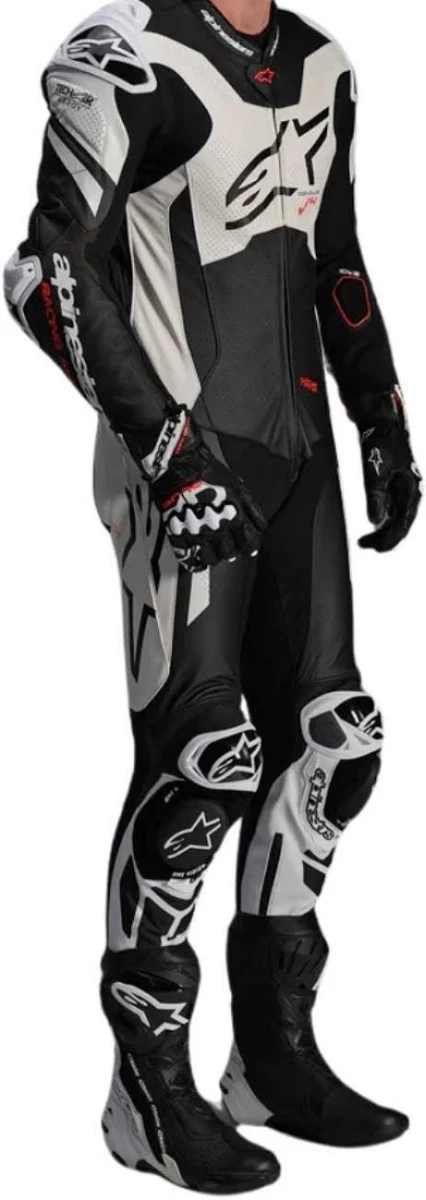 Alpinestars Missile V2 Leather Racing Suit | CE Certified One-Piece Motorcycle Suit | Track & Road Riding
