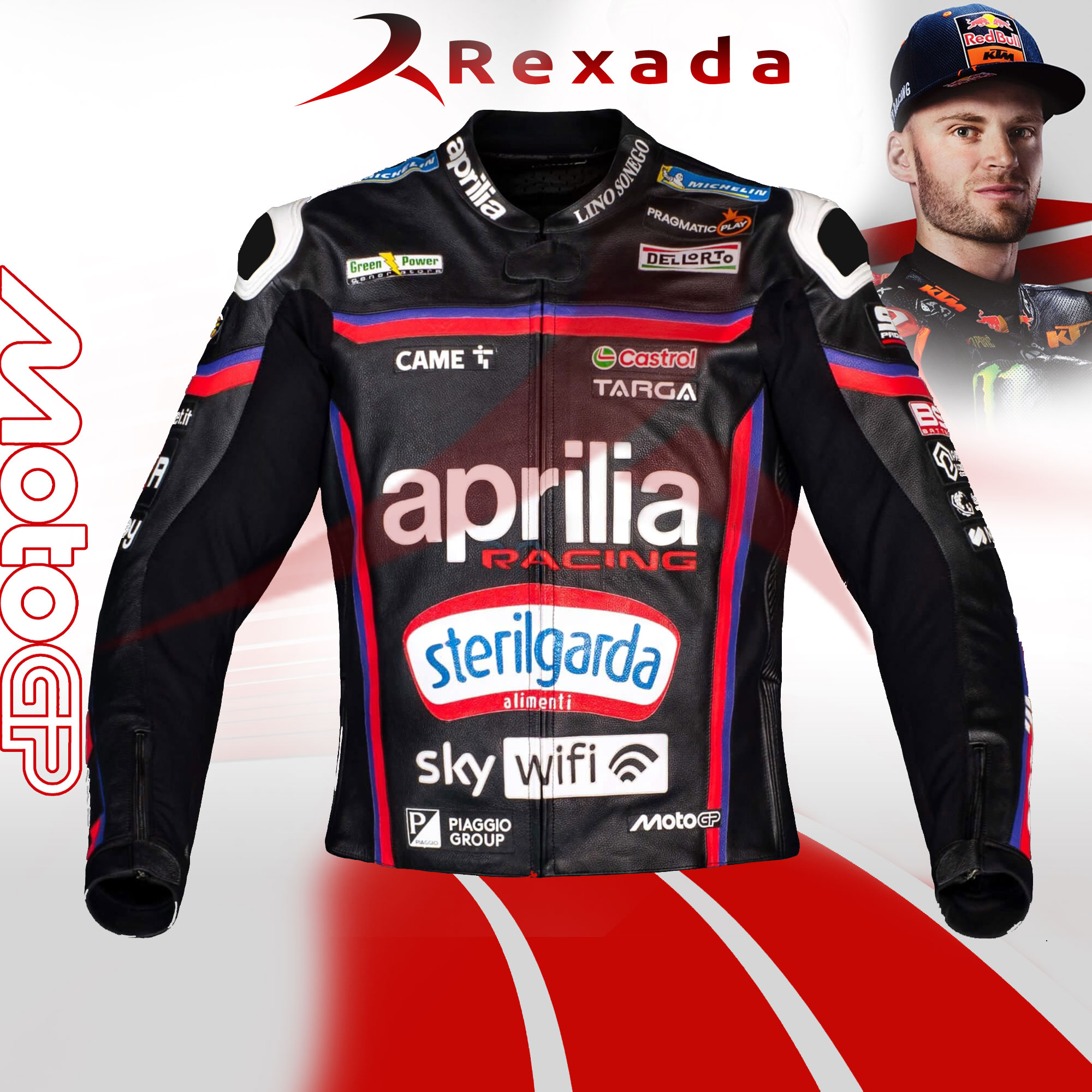 Leather Moto Jacket Jorge Martin Aprilia MotoGP 2025