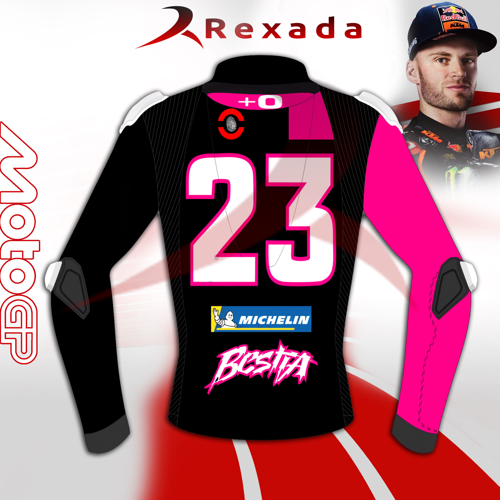 Black Race Jacket Enea Bastianini Winter Test 2024