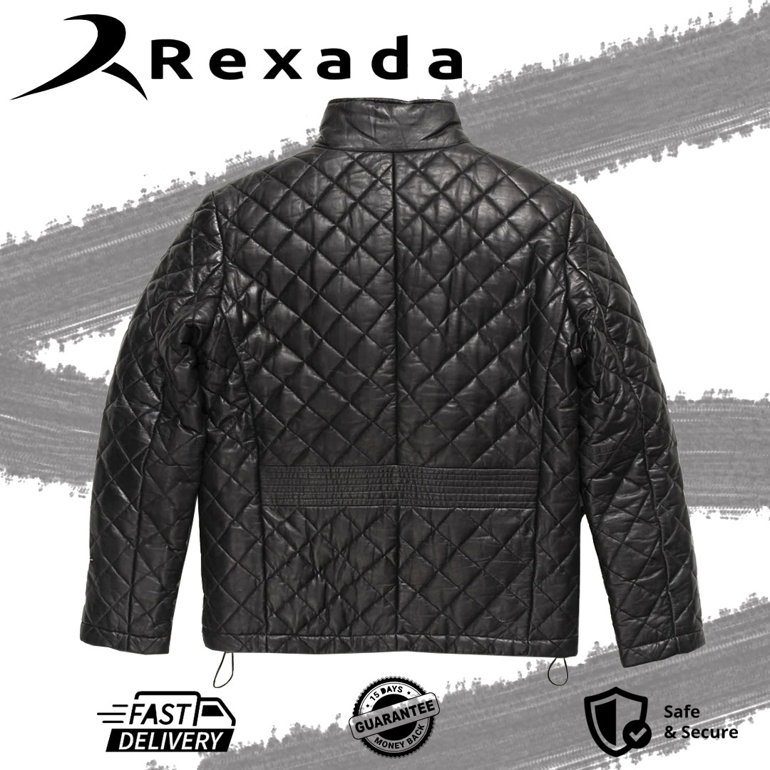Black Summit Quilted Leather Jacket – Men’s Classic Style