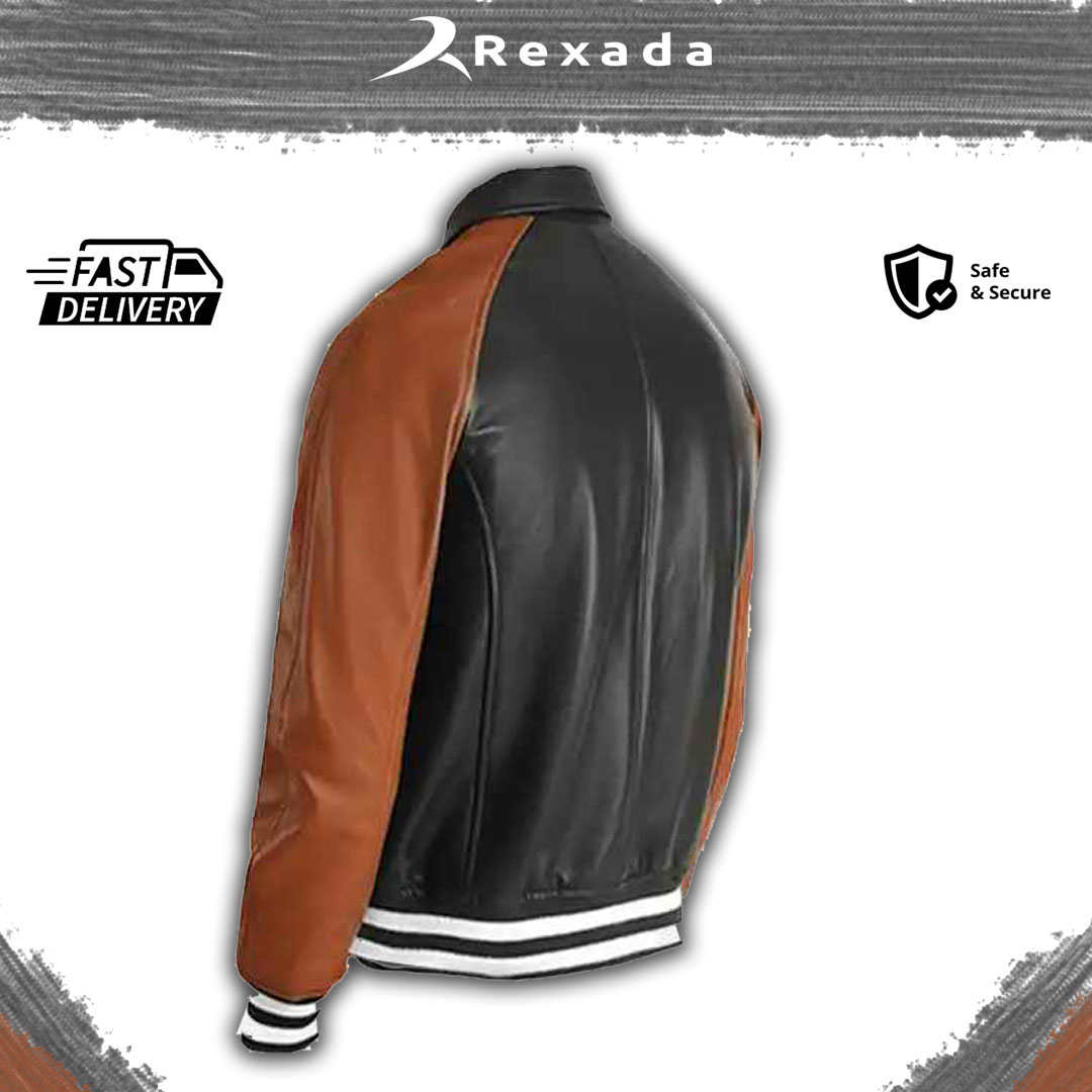 Rexada Apex Varsity Leather Jacket – Bold Style Meets Timeless Craftsmanship | Rexada