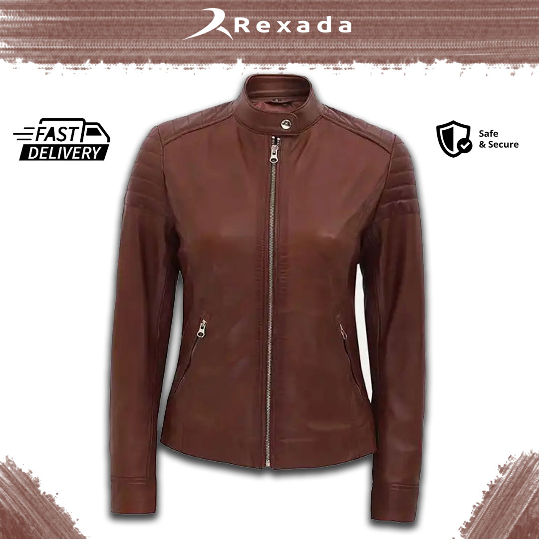 Rexada Harper Women’s Quilted Leather Jacket – Modern Chic. Effortless Luxury.