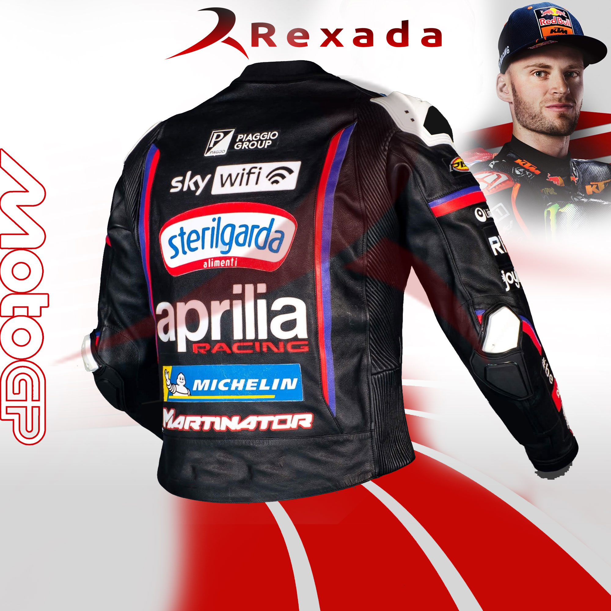 Leather Moto Jacket Jorge Martin Aprilia MotoGP 2025