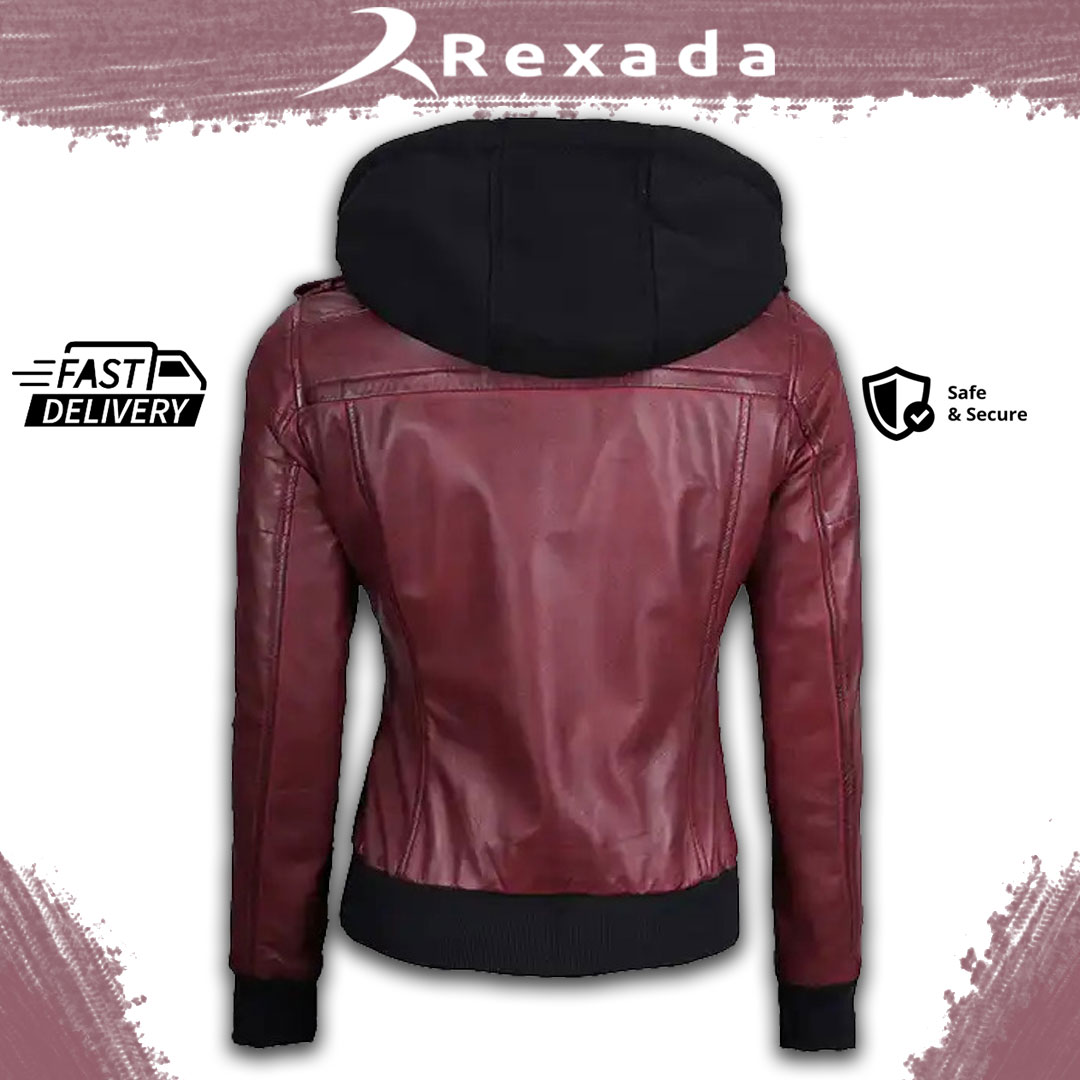Rexada Elaris Women’s Shearling Leather Bomber Jacket – Winter Luxury & Street Style