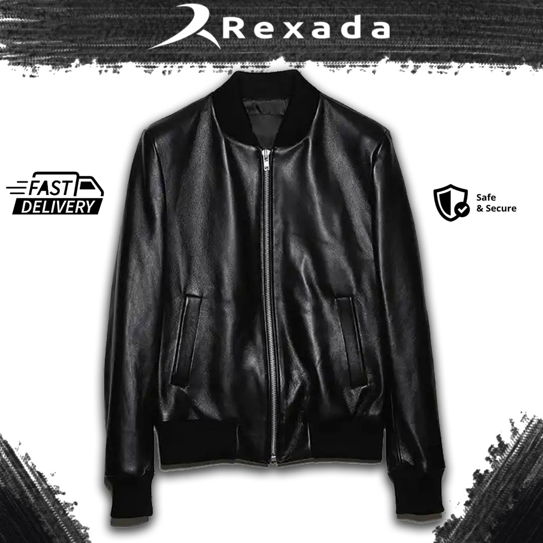 Rexada Veyra Women’s Real Leather Bomber Jacket – Chic Edge. Modern Streetwear.