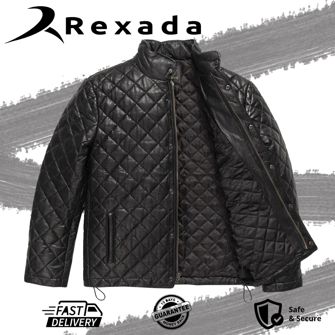 Black Summit Quilted Leather Jacket – Men’s Classic Style