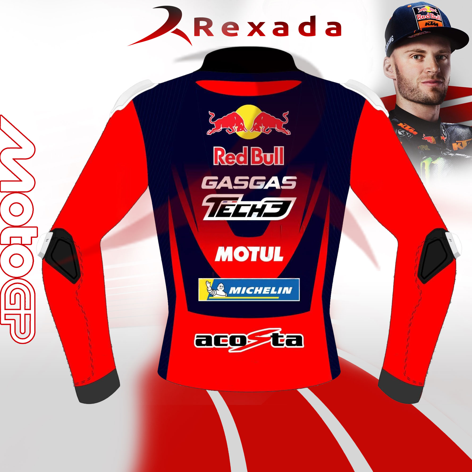 Red Bull Leather Biker Jacket MotoGP 24