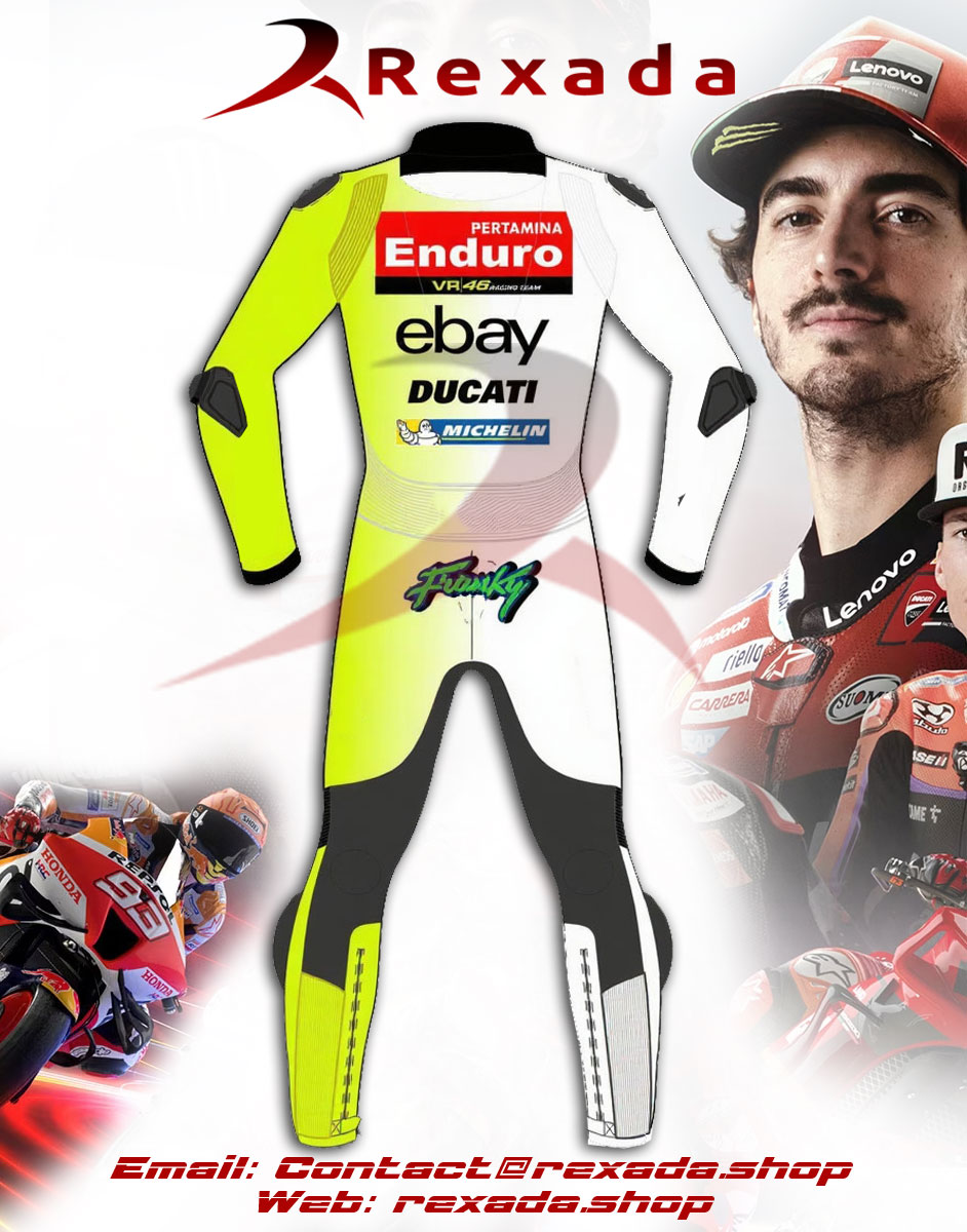 Motorcycle Leathers White Franco Morbidelli MotoGP 2025