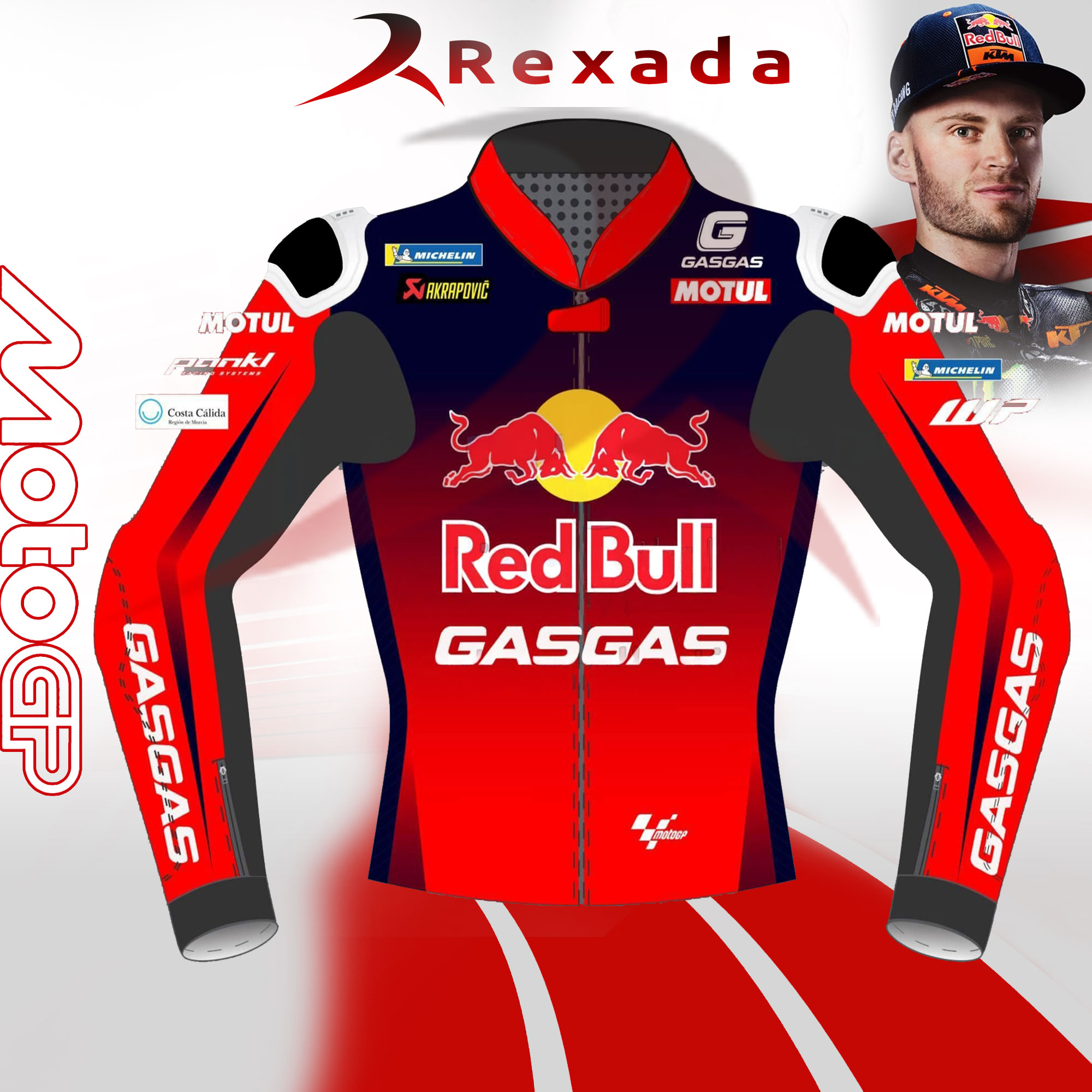 Red Bull Leather Biker Jacket MotoGP 24