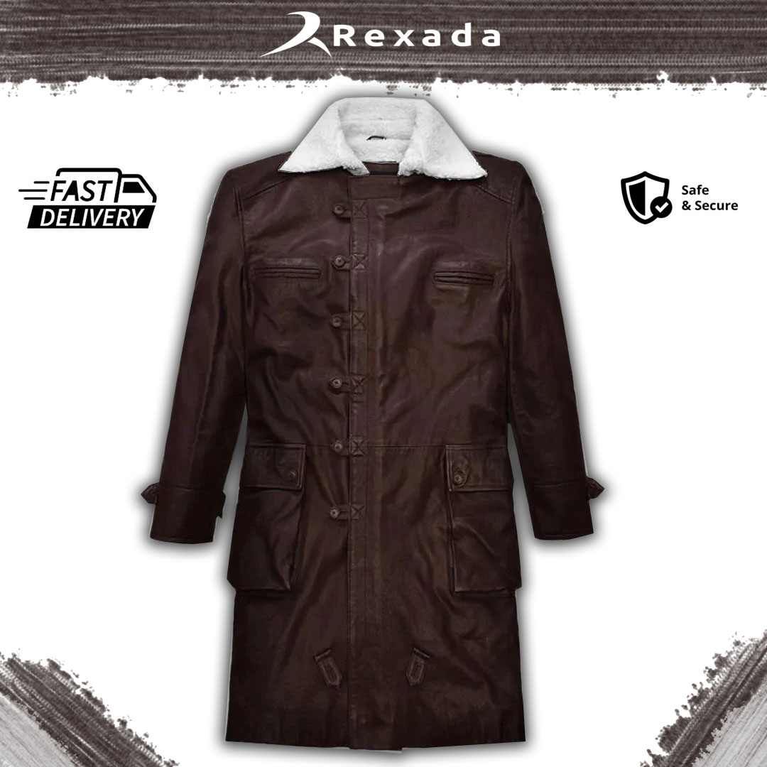 Rexada Tom Hardy “The Dark Knight Rises” Leather Trench Coat – Power, Presence, and Precision