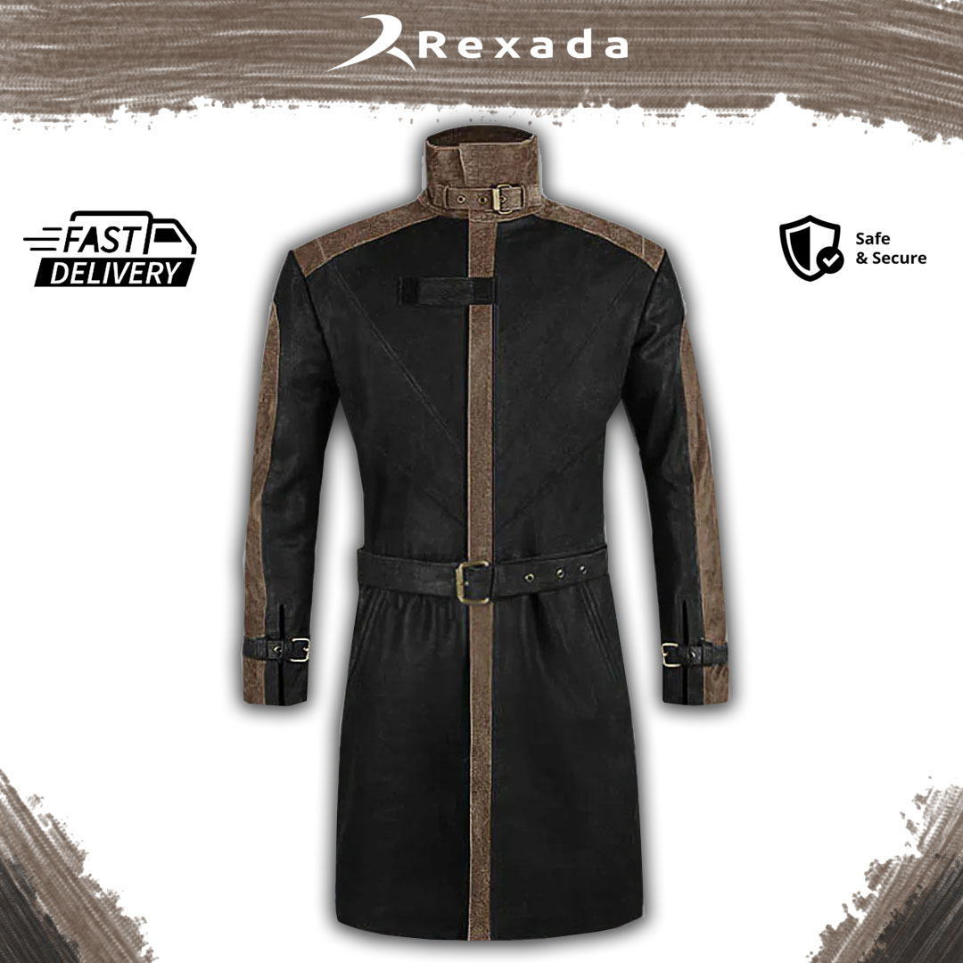 Rexada Aiden Pearce Leather Trench Coat – The Watch Dogs Icon, Reimagined