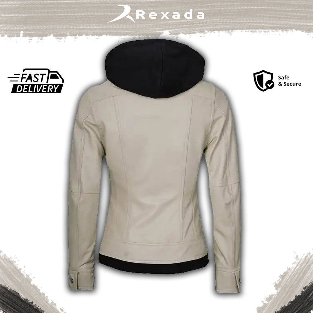 Rexada Nova Women’s Hooded Leather Jacket – Street Luxury. Modern Edge.
