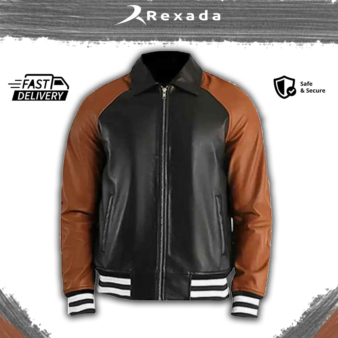 Rexada Apex Varsity Leather Jacket – Bold Style Meets Timeless Craftsmanship | Rexada