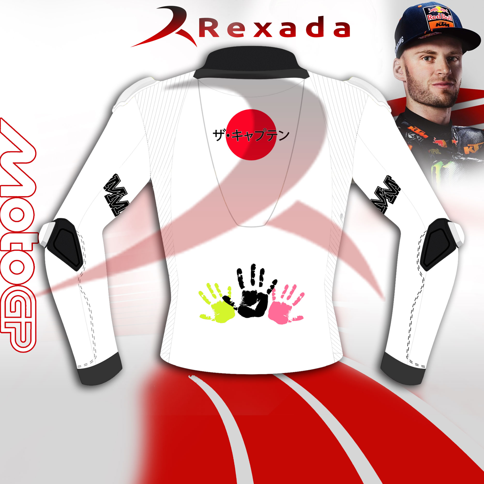 All White Motorcycle Jacket Aleix Espargaro Winter Test 2024