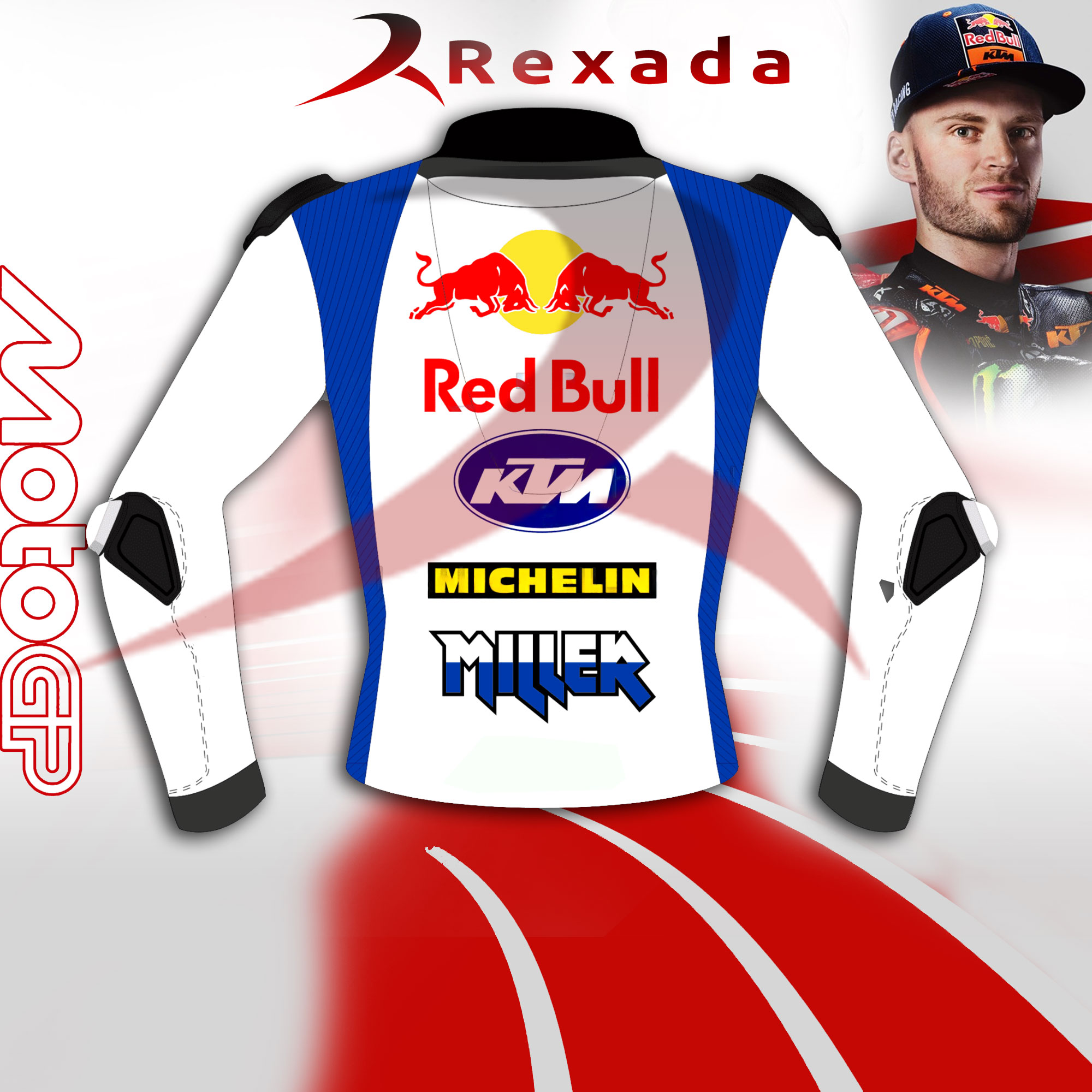 KTM Leather Motorcycle Jacket Brad Binder British GP 2024