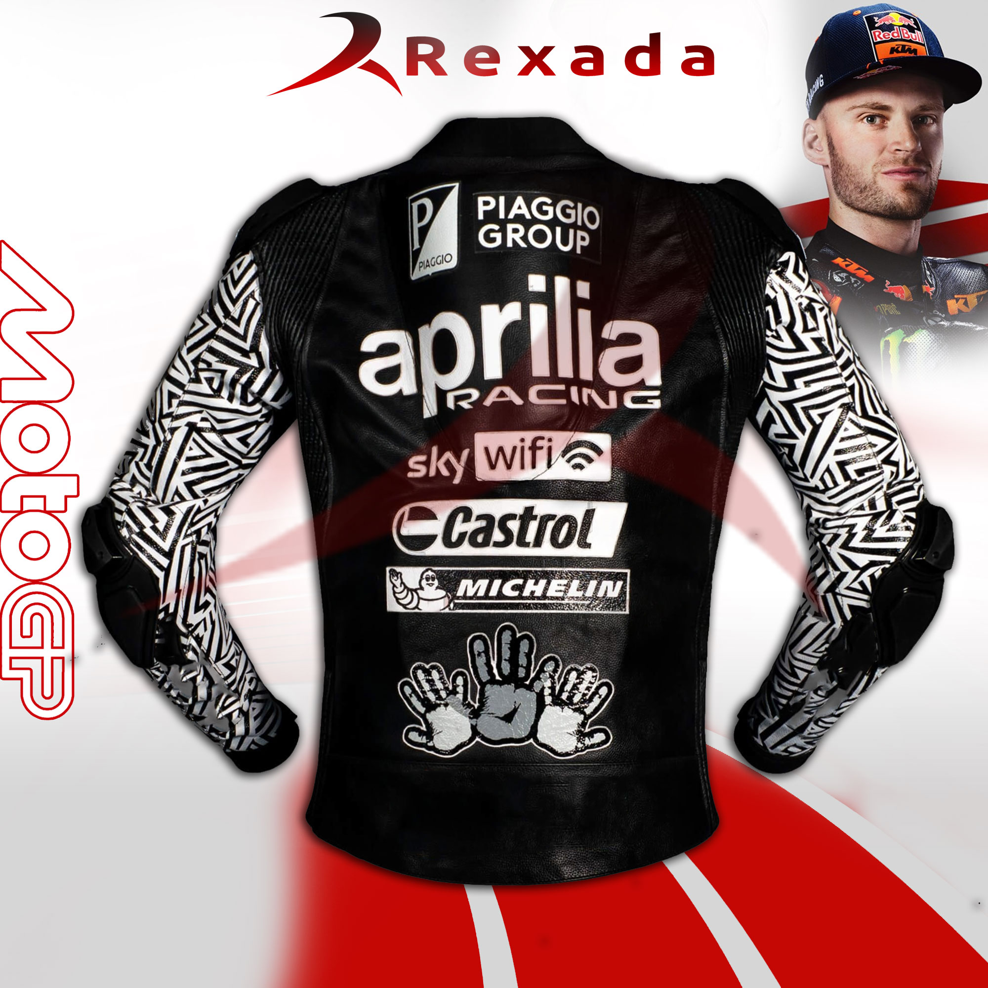 Leather Moto Jacket Jorge Martin Aprilia MotoGP 2025