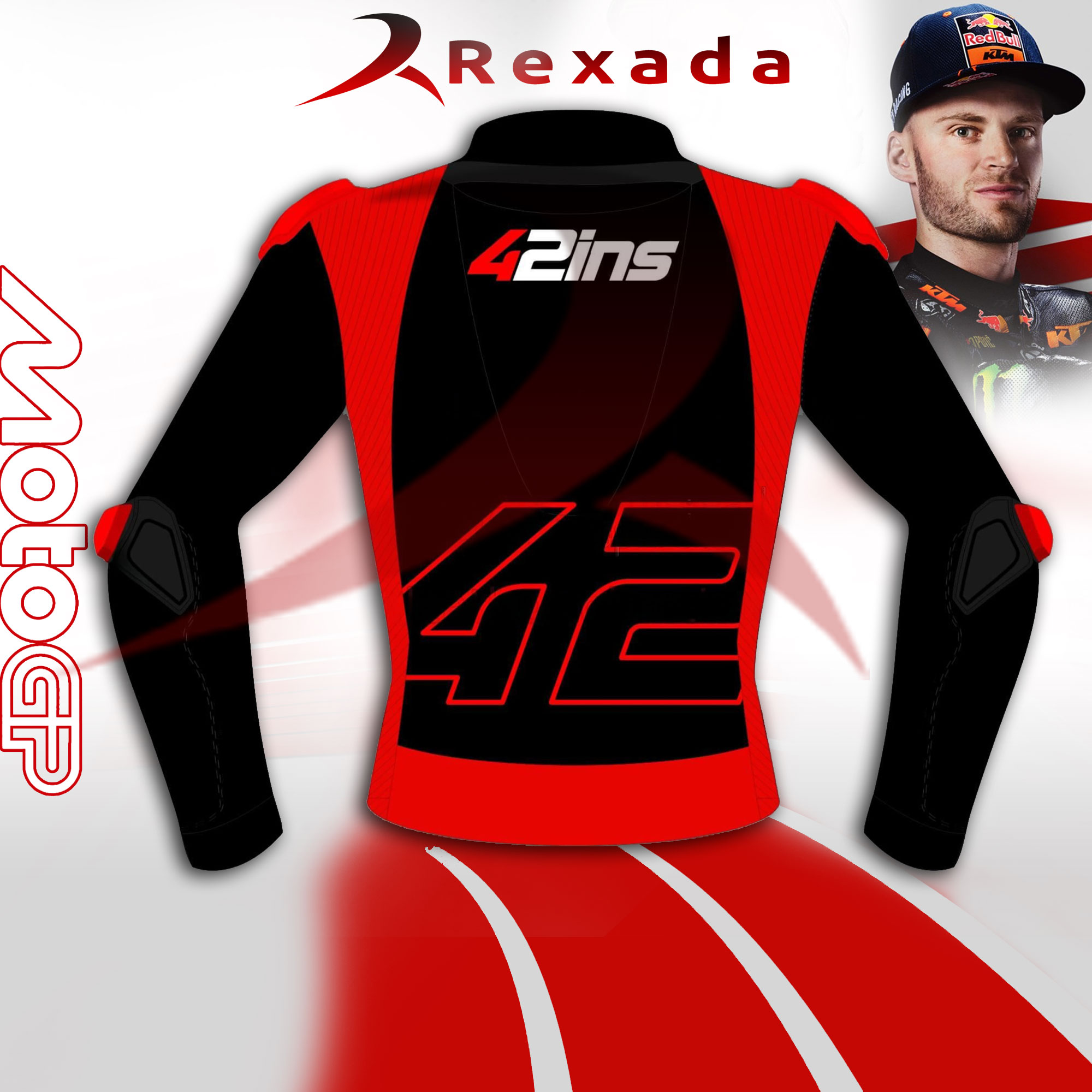 Black And Red Motorcycle Jacket Honda 23