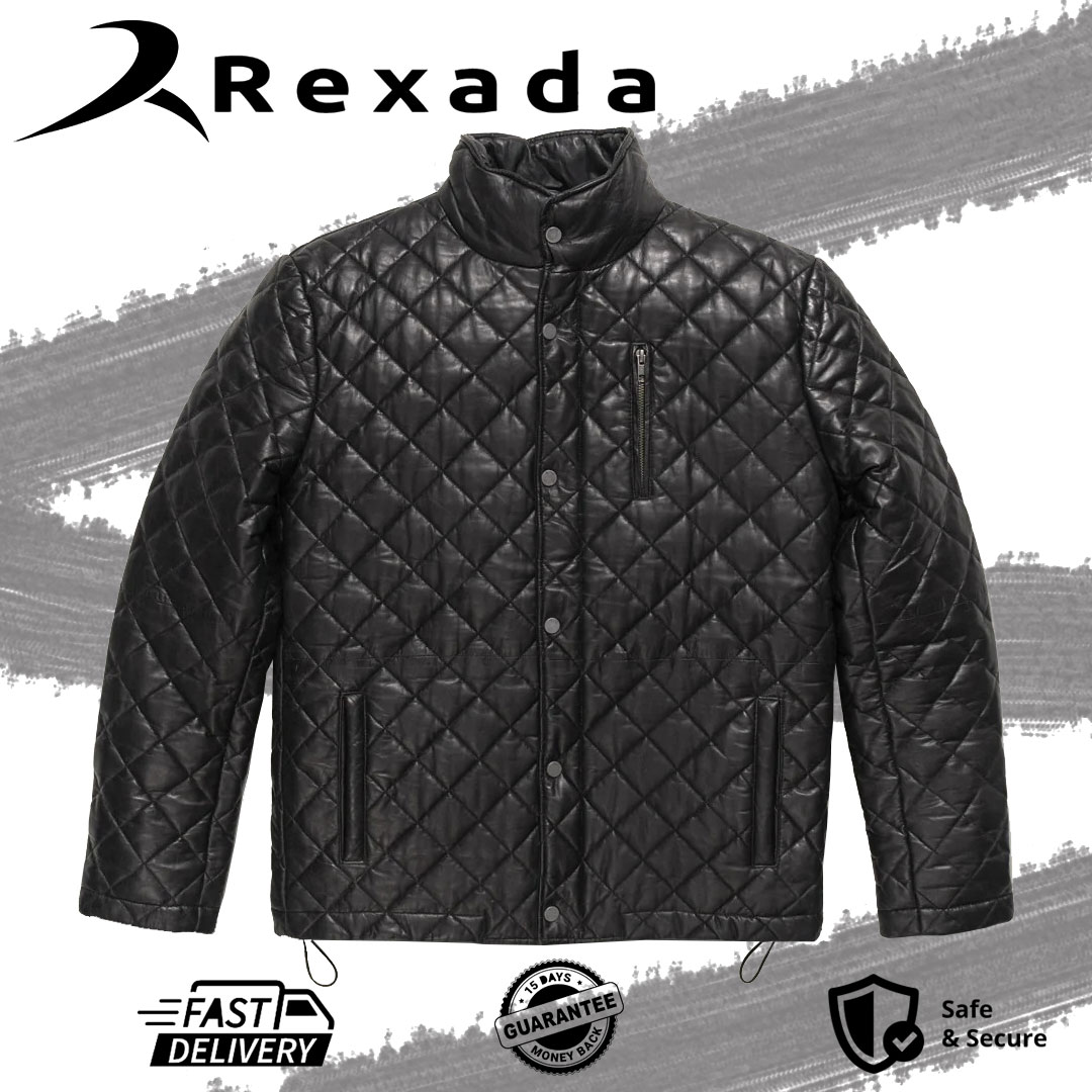 Black Summit Quilted Leather Jacket – Men’s Classic Style