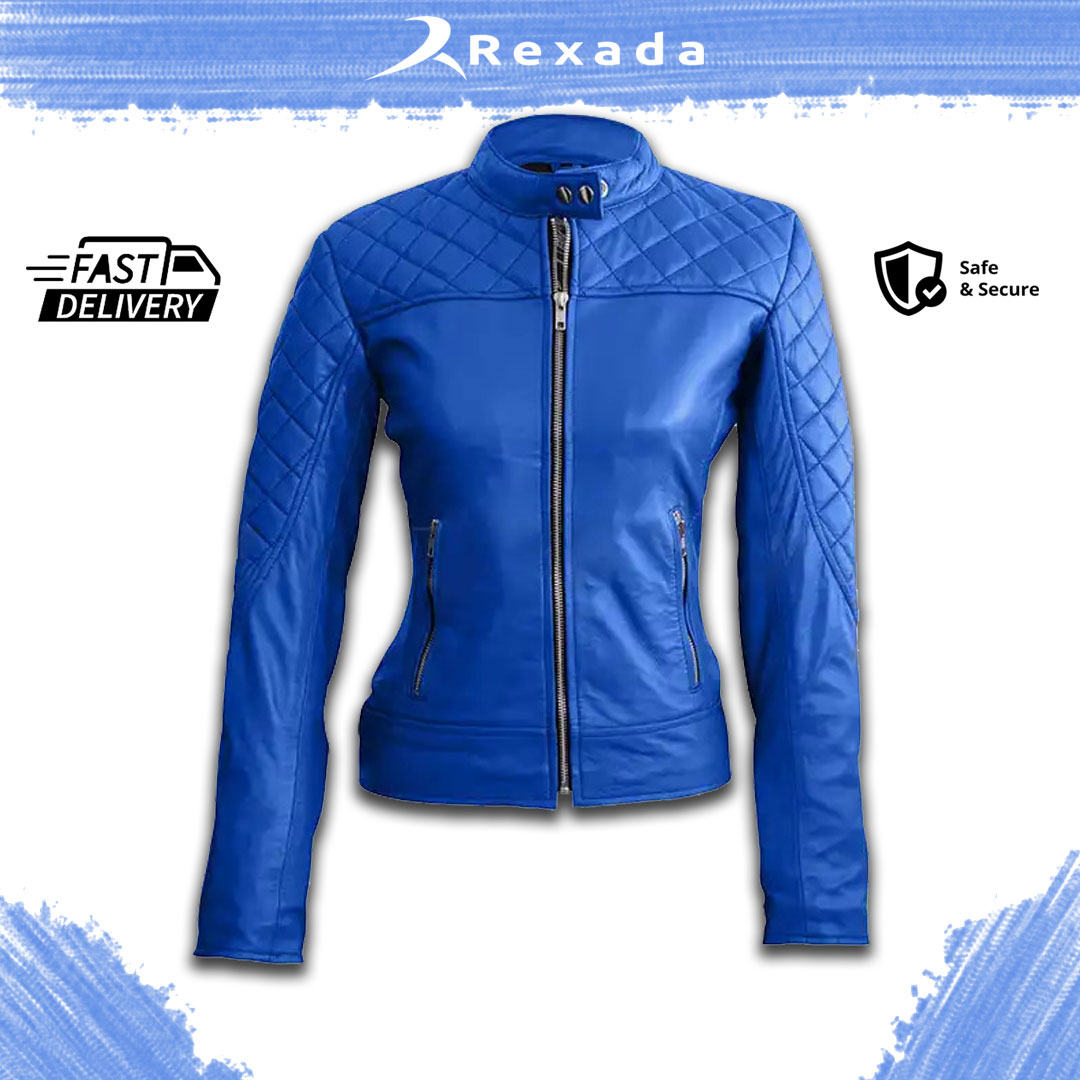 Rexada Solara Women’s Quilted Leather Peacoat – Sophisticated Warmth. Effortless Elegance.