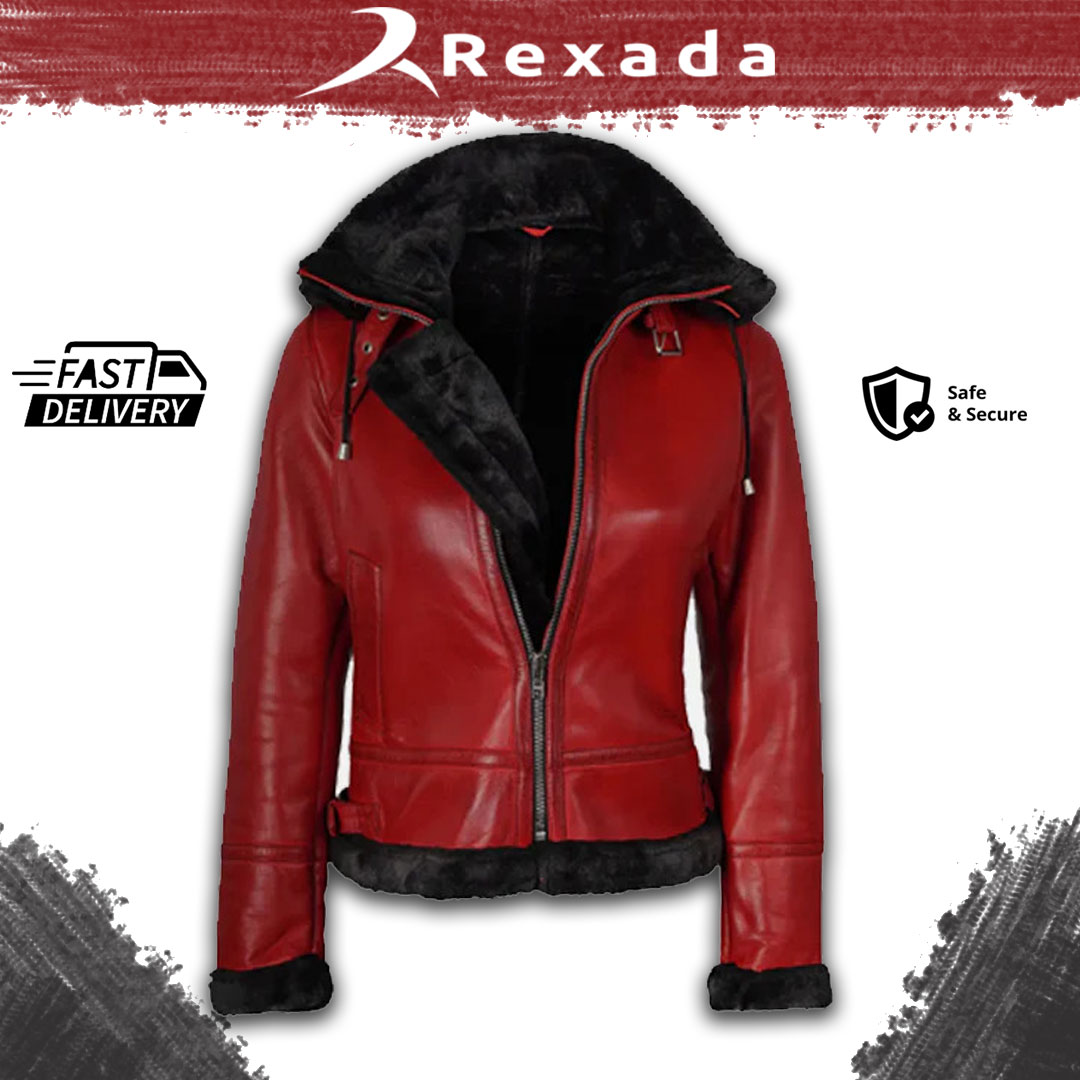 Rexada Norwyn Women’s Real Leather Bomber Jacket – Modern Streetwear with Timeless Elegance