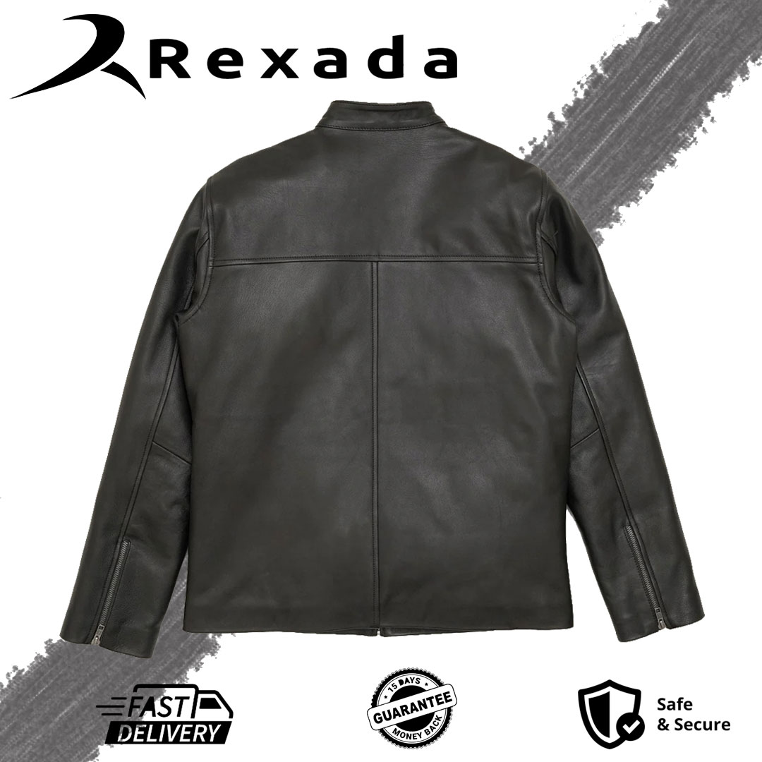Black Expedition Leather Jacket – Classic Men’s Biker Style by Rexada