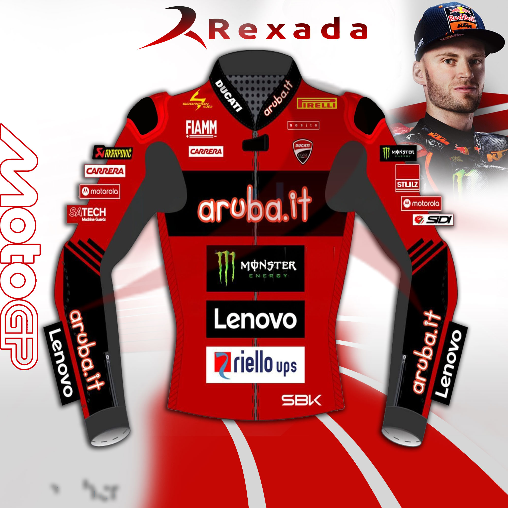 Ducati Red Leather Jacket WSBK 2023