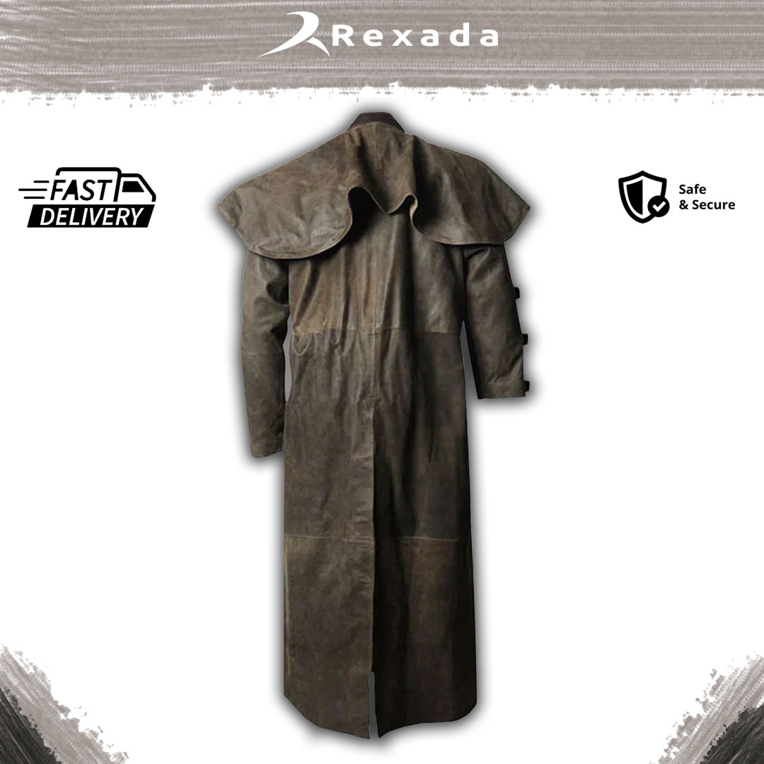 Rexada Hellboy Leather Duster Coat – The Power of Myth, Forged in Leather