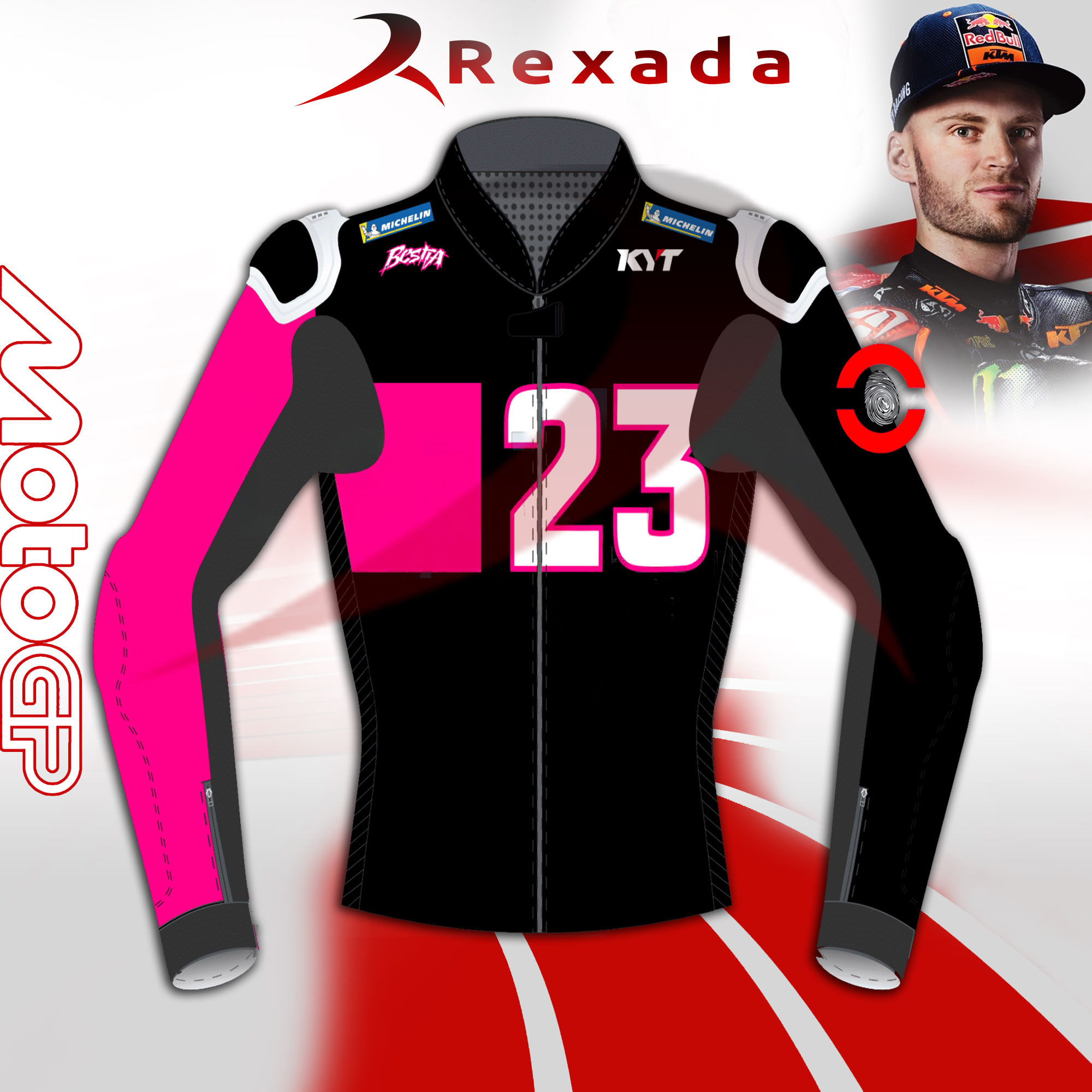 Black Race Jacket Enea Bastianini Winter Test 2024