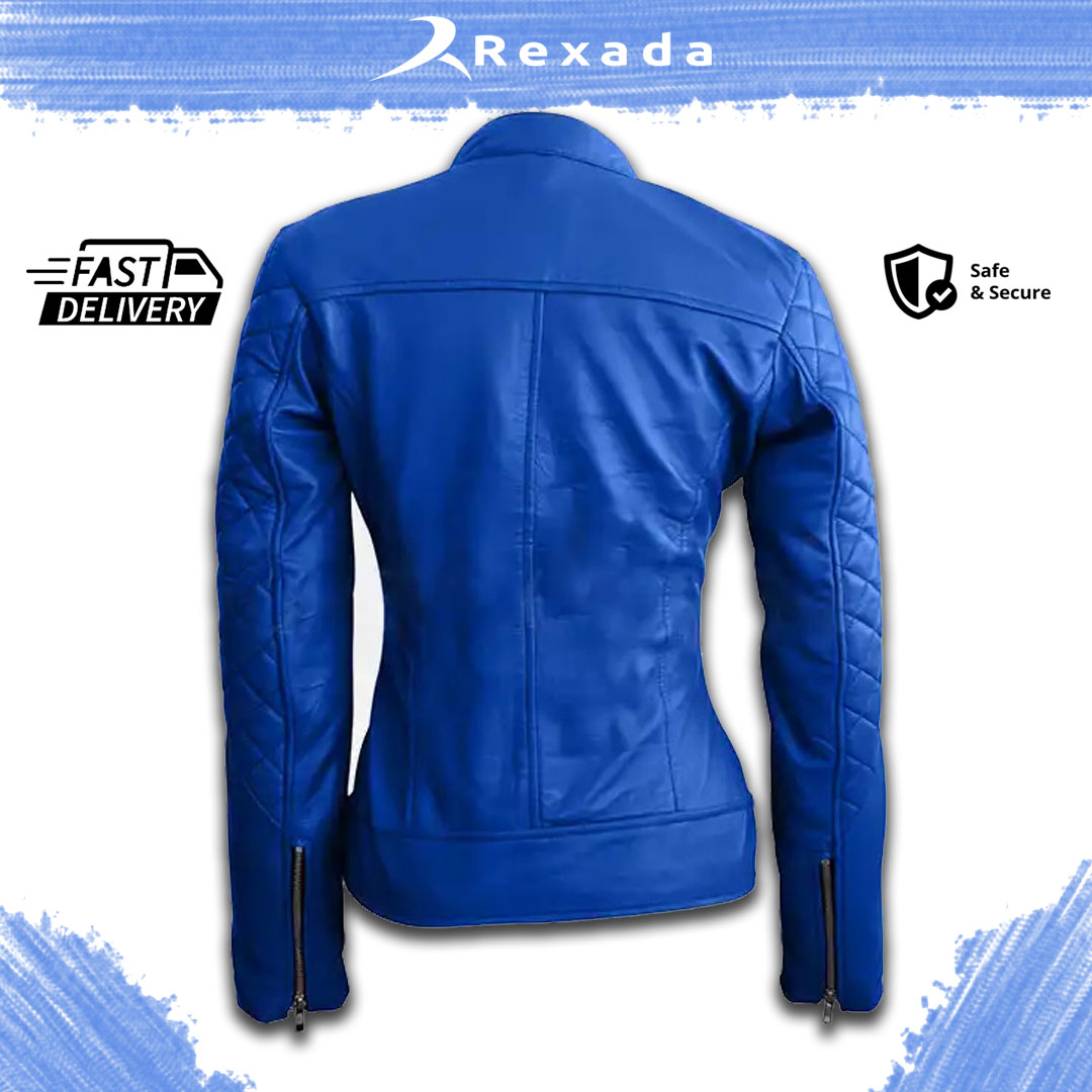 Rexada Solara Women’s Quilted Leather Peacoat – Sophisticated Warmth. Effortless Elegance.