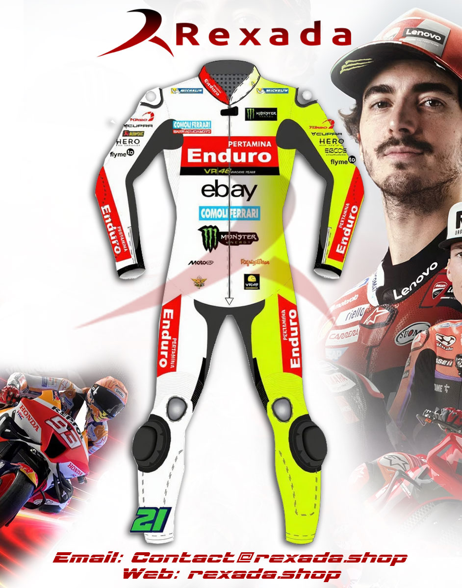 Motorcycle Leathers White Franco Morbidelli MotoGP 2025