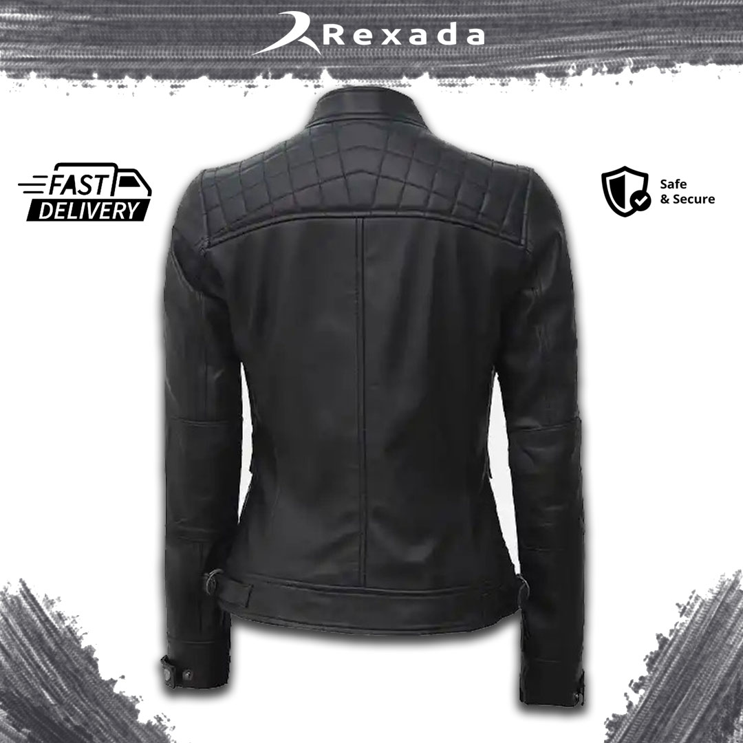Rexada Nova Women’s Quilted Leather Blazer – Chic. Confident. Timeless.