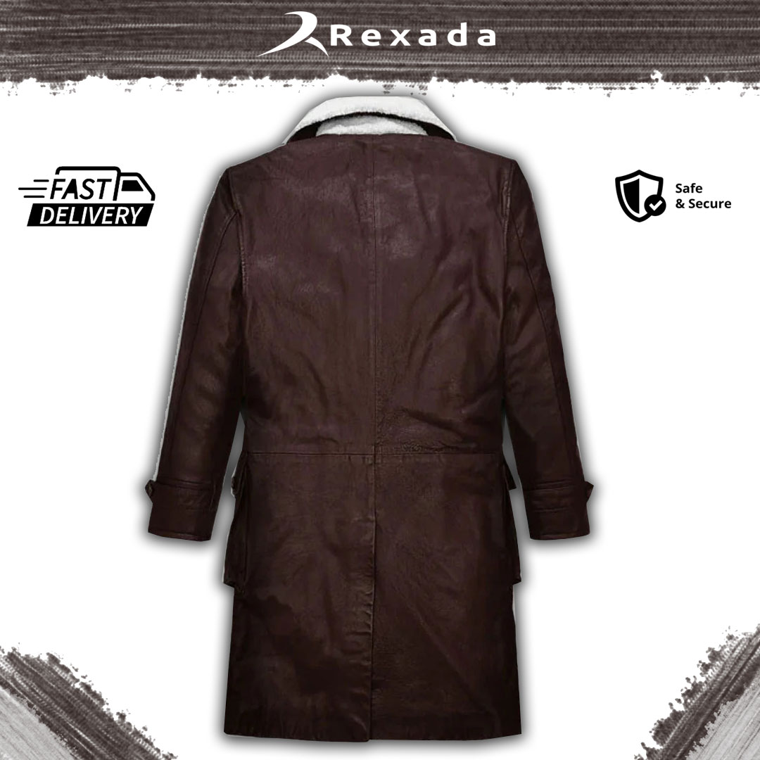 Rexada Tom Hardy “The Dark Knight Rises” Leather Trench Coat – Power, Presence, and Precision