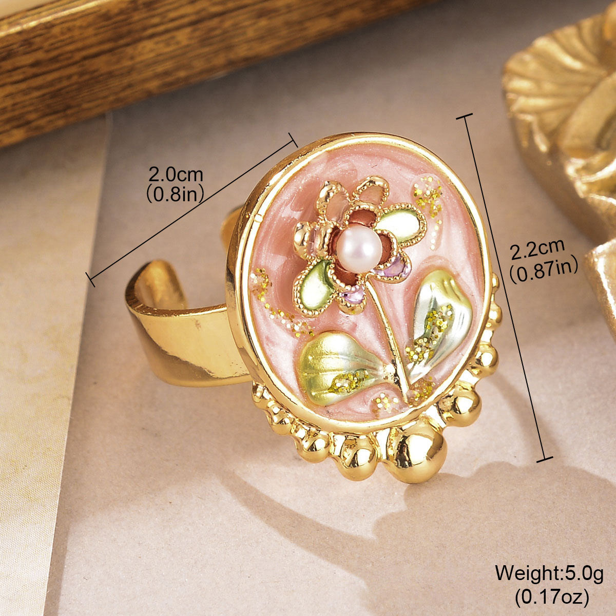 Gold Adjustable Finger Ring